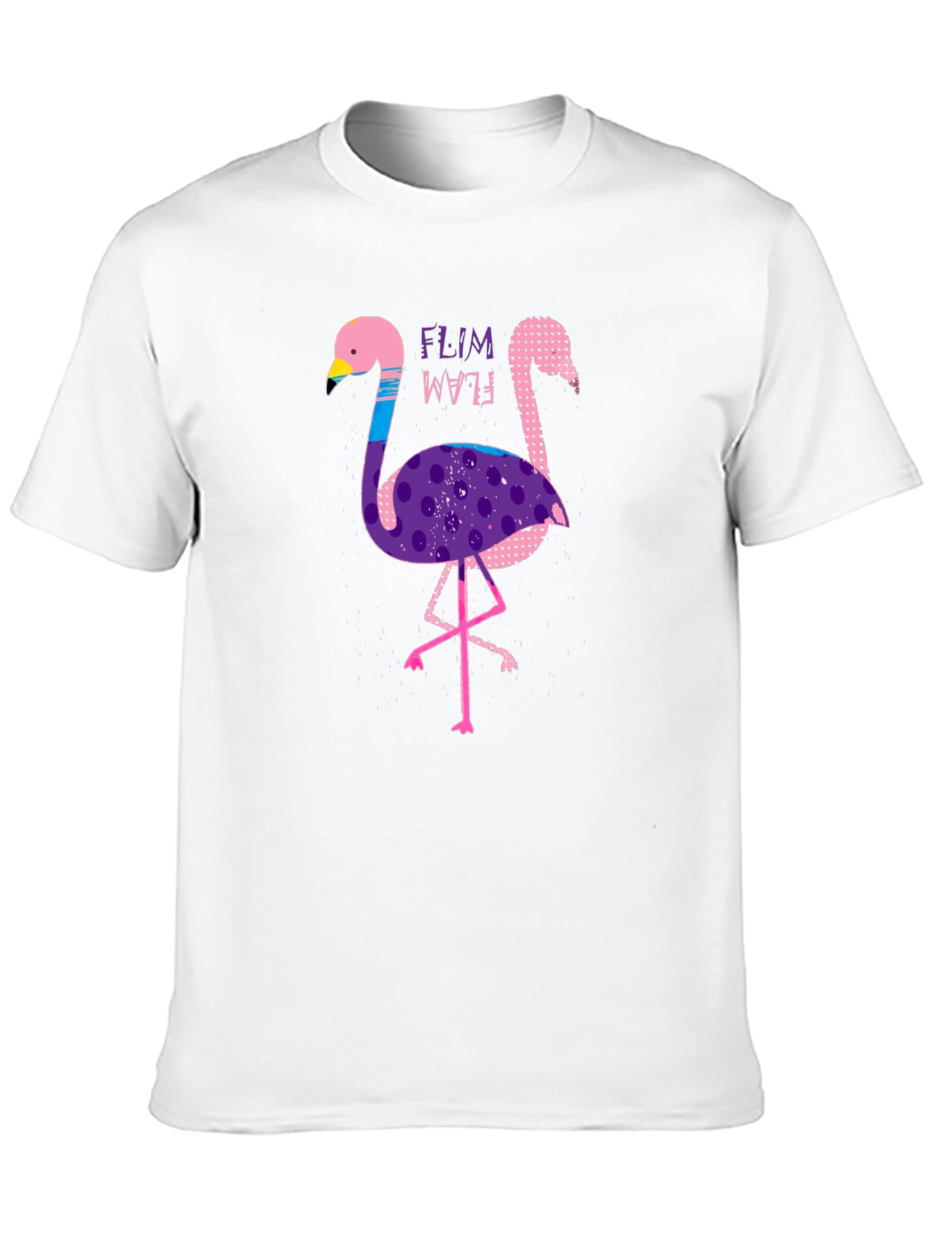Black Funky Flamingo Graphic Tee - Stylish Black T-Shirt view 10