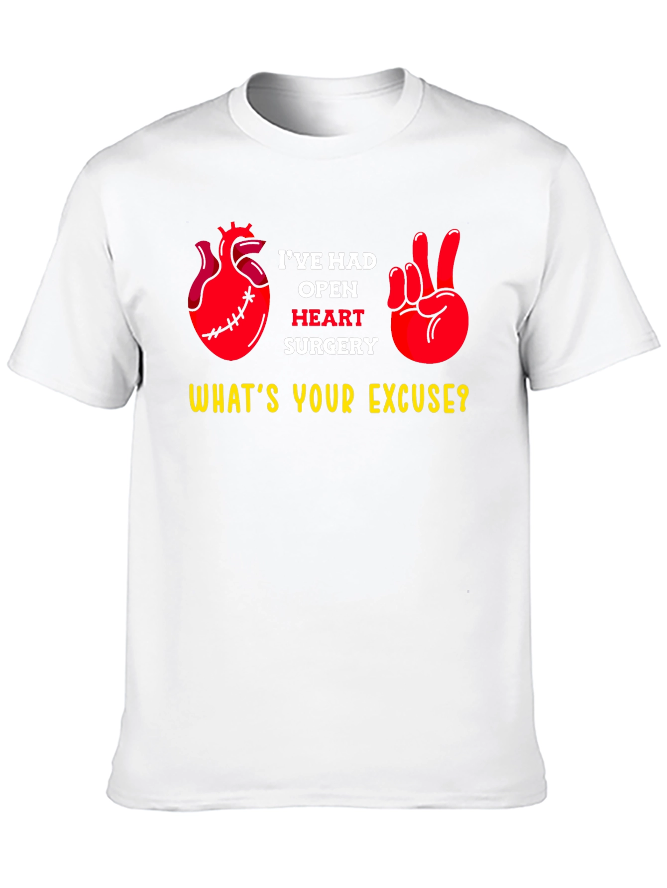 Black Open Heart Surgery Excuse T-Shirt view 10
