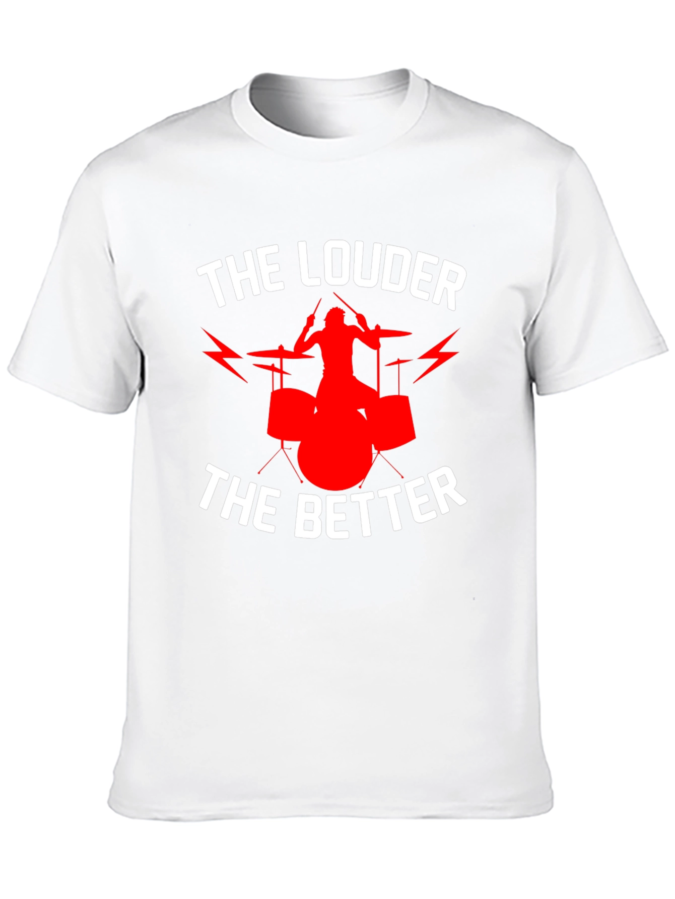Black The Louder The Better Drummer T-Shirt view 10