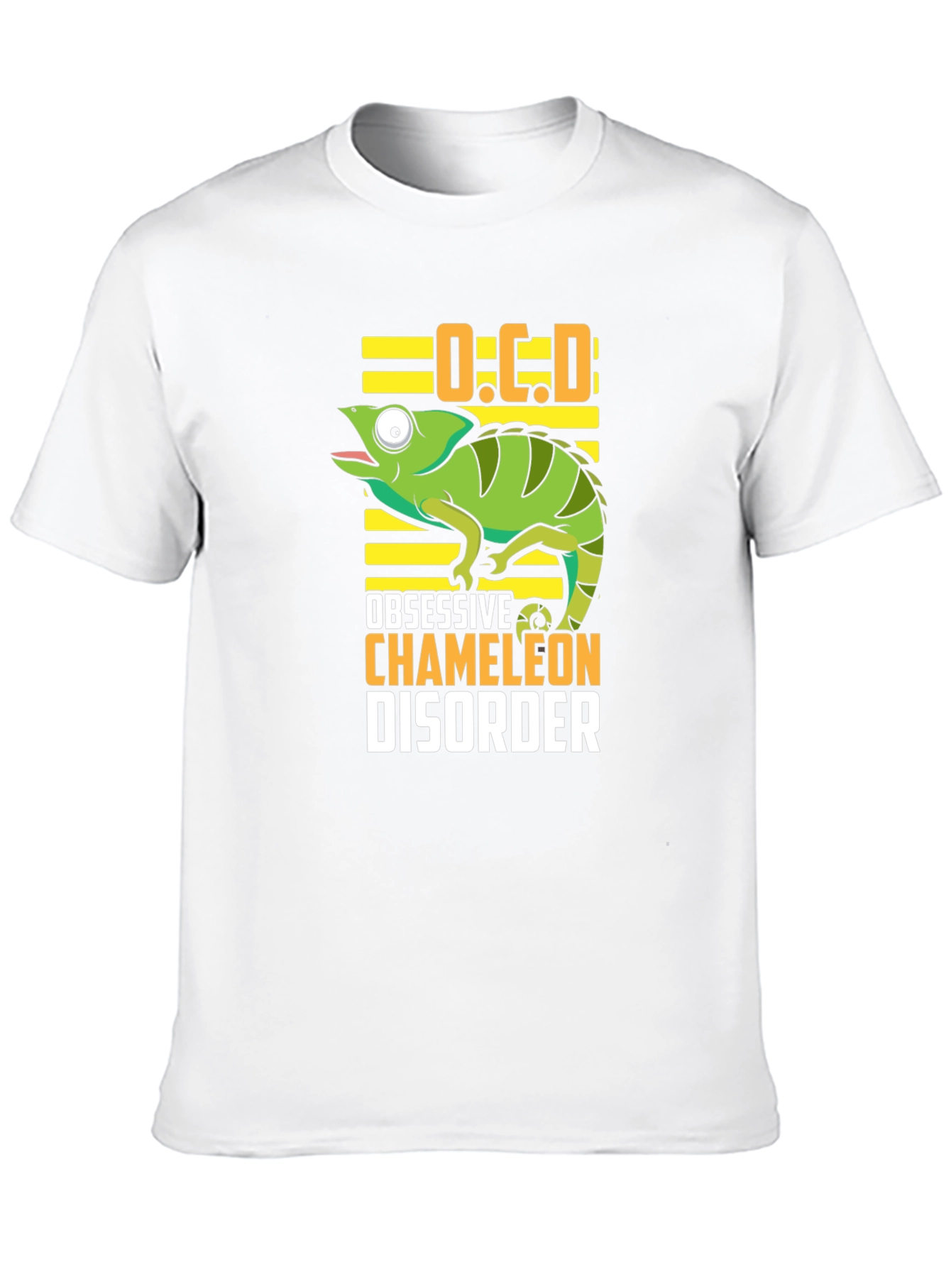 Black OCD Obsessive Chameleon Disorder T-Shirt view 10