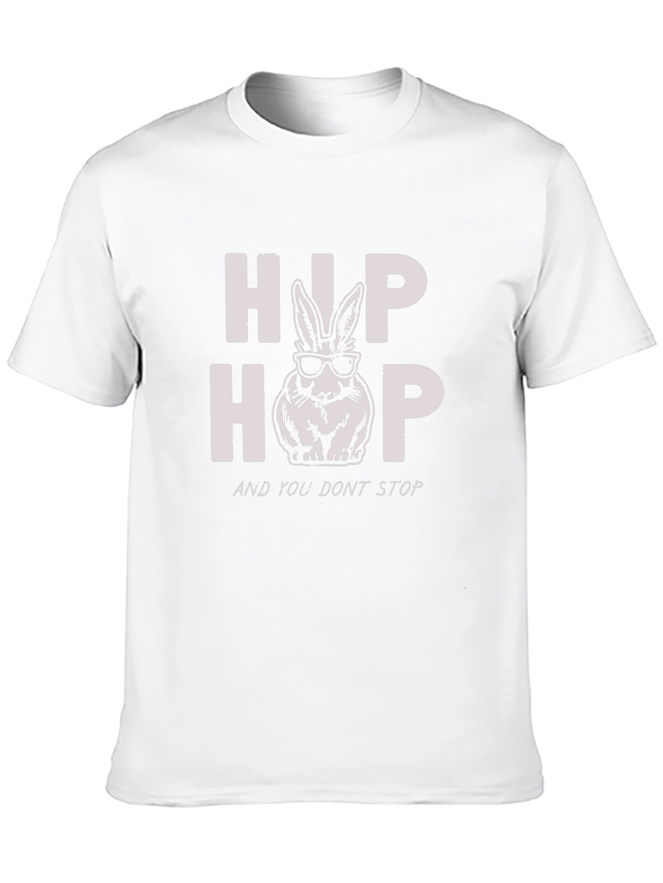Black Hip Hop Rabbit Graphic T-Shirt - Funny Easter Tee view 10