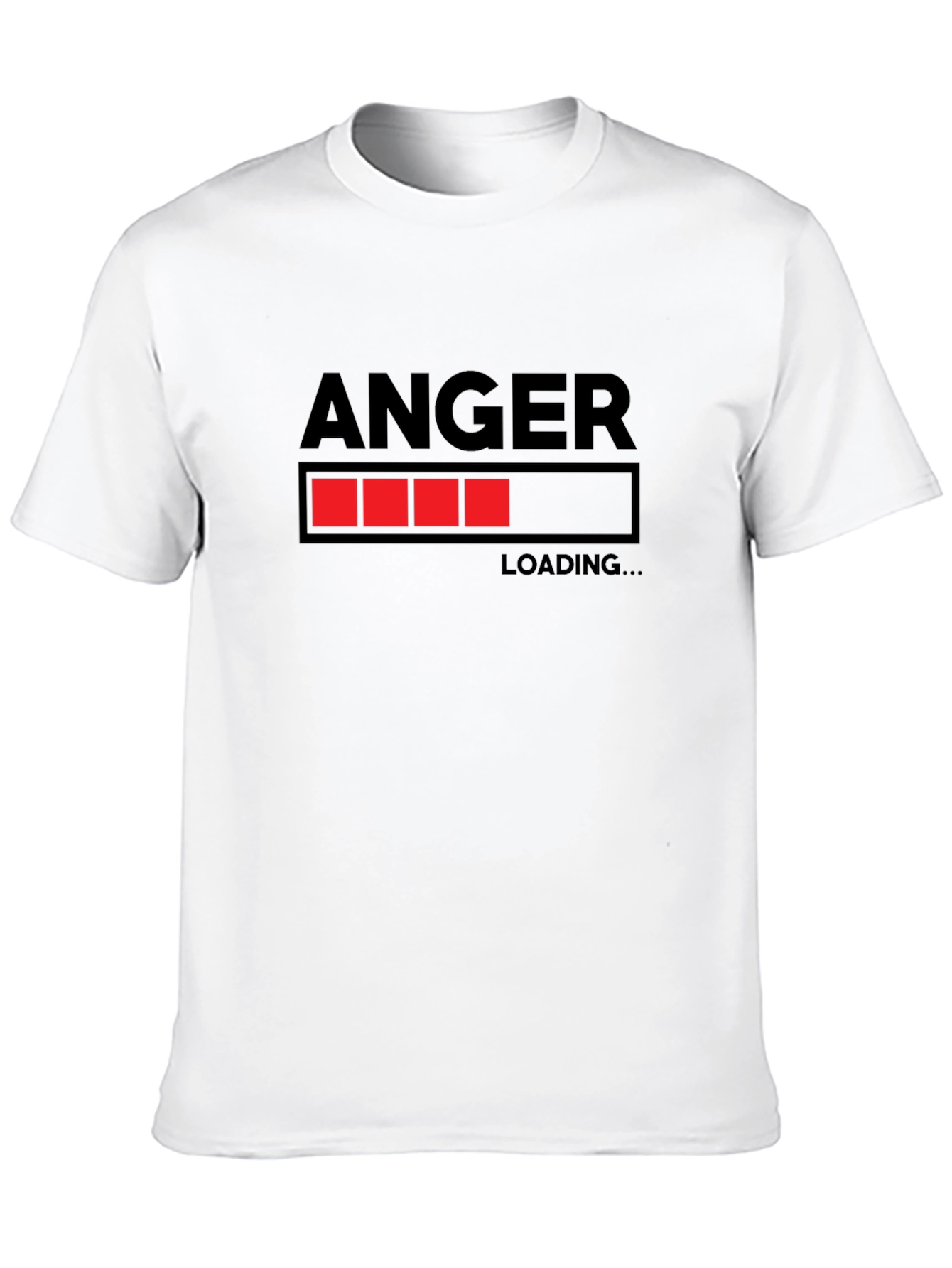 Black Anger Loading Funny Graphic T-Shirt view 10