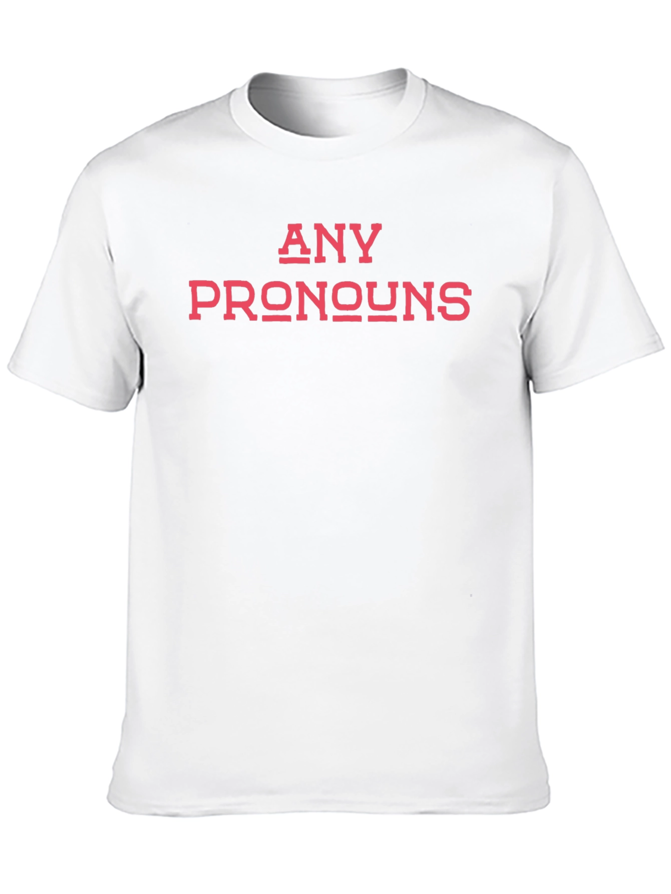 Black Any Pronouns Black Cotton T-Shirt view 10