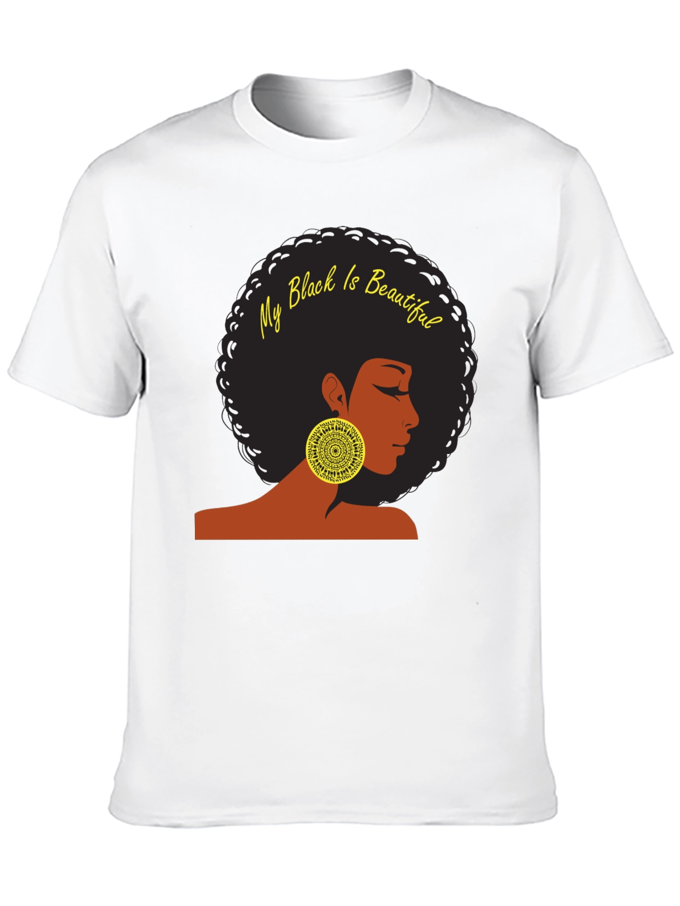 Black My Black is Beautiful T-Shirt - Afro Woman Design view 10