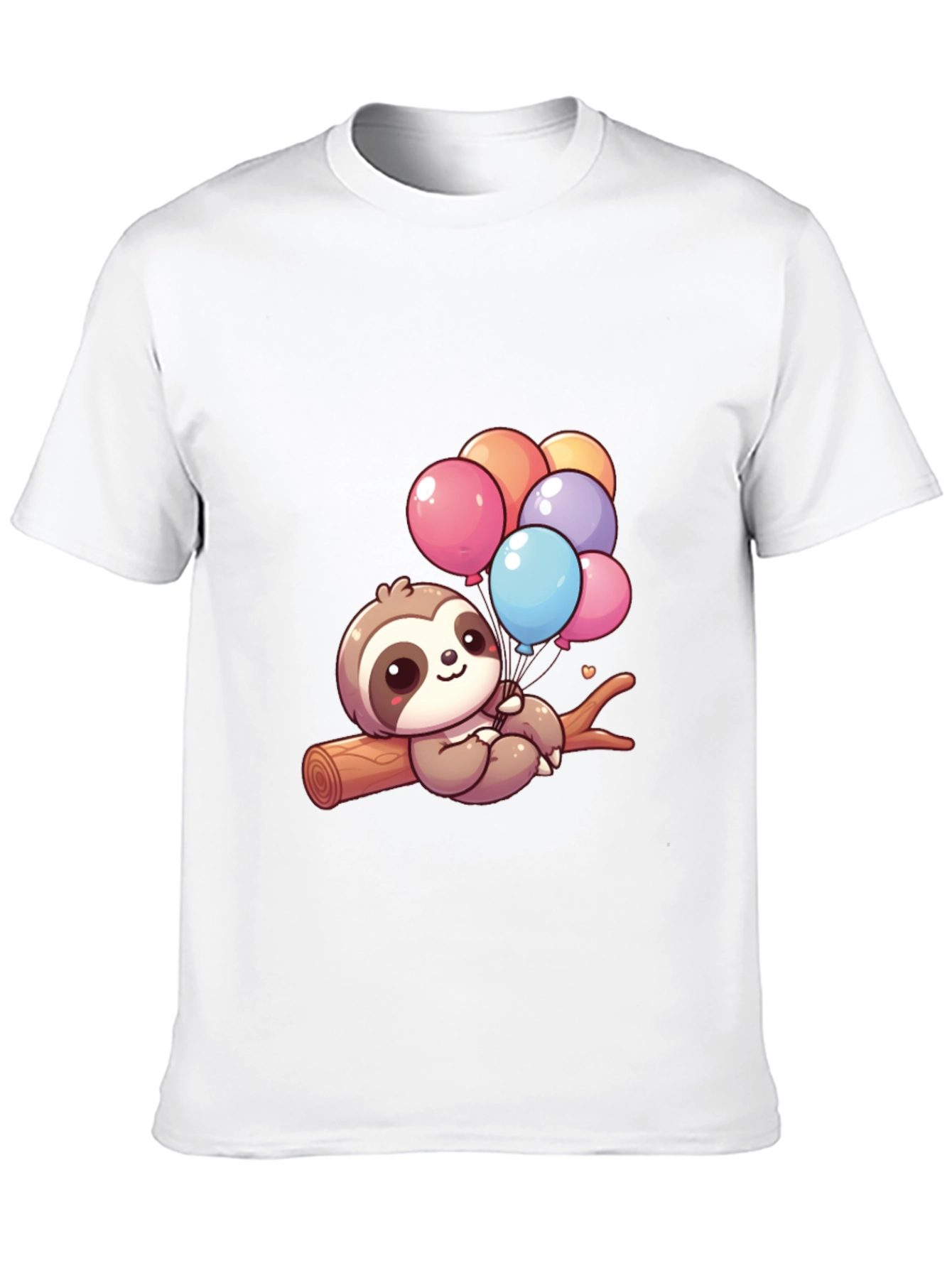 Black Sloth with Balloons Graphic Tee - Cute & Comfy! view 10