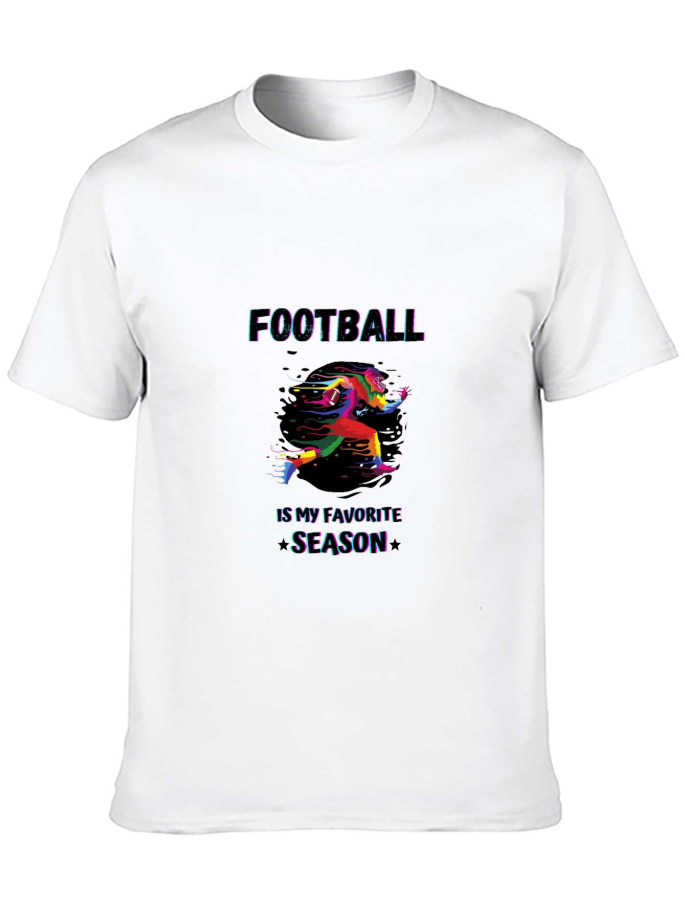Black Football Is My Favorite Season Black Graphic Tee view 10