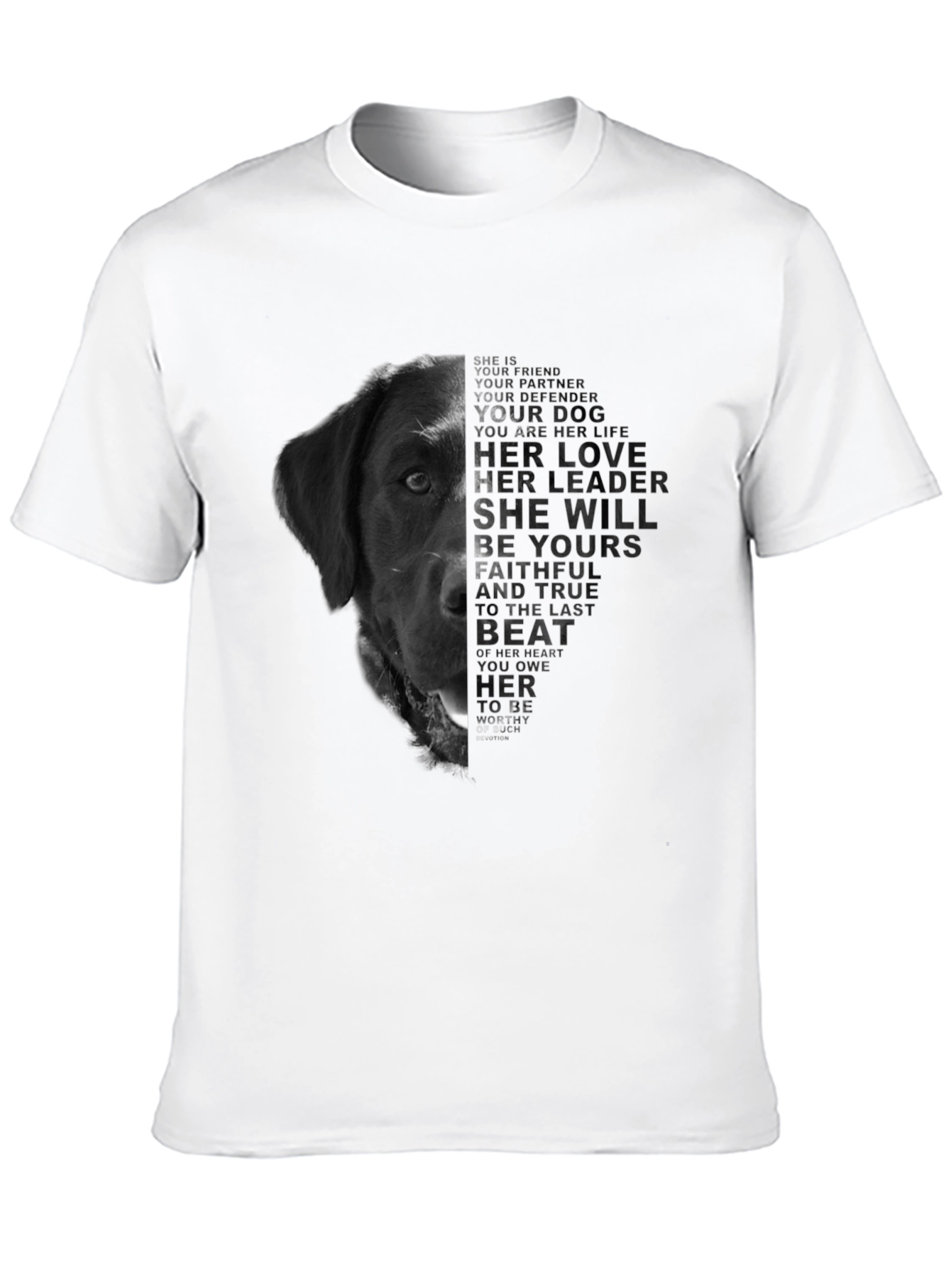 Black Dog Lover Tee: Faithful Companion T-Shirt view 10
