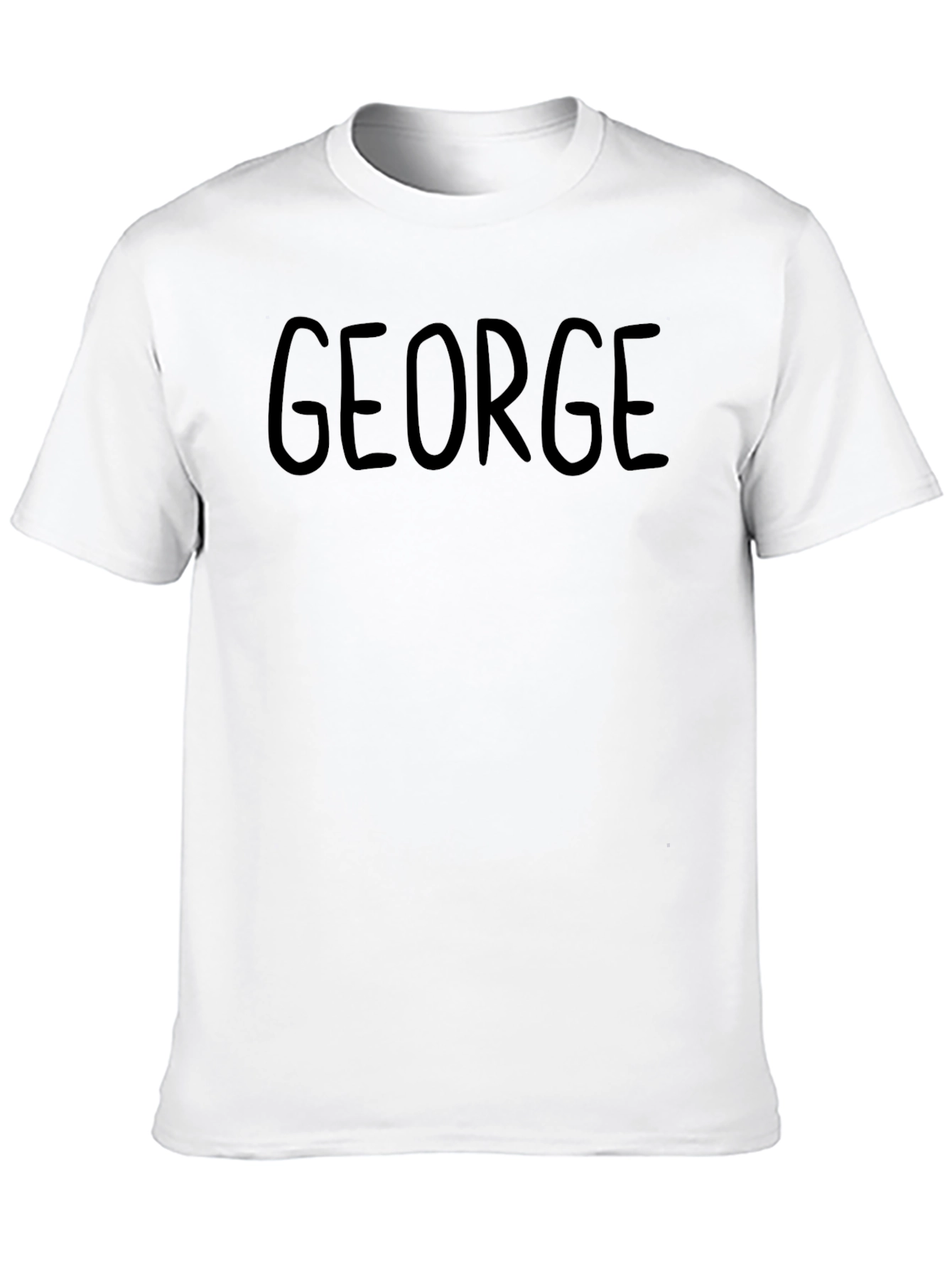 Black George Black Tee - Personalized Name T-Shirt view 10