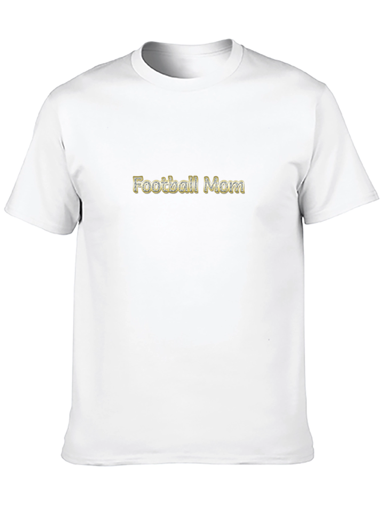 Black Football Mom Graphic Tee - Black Cotton T-Shirt view 10