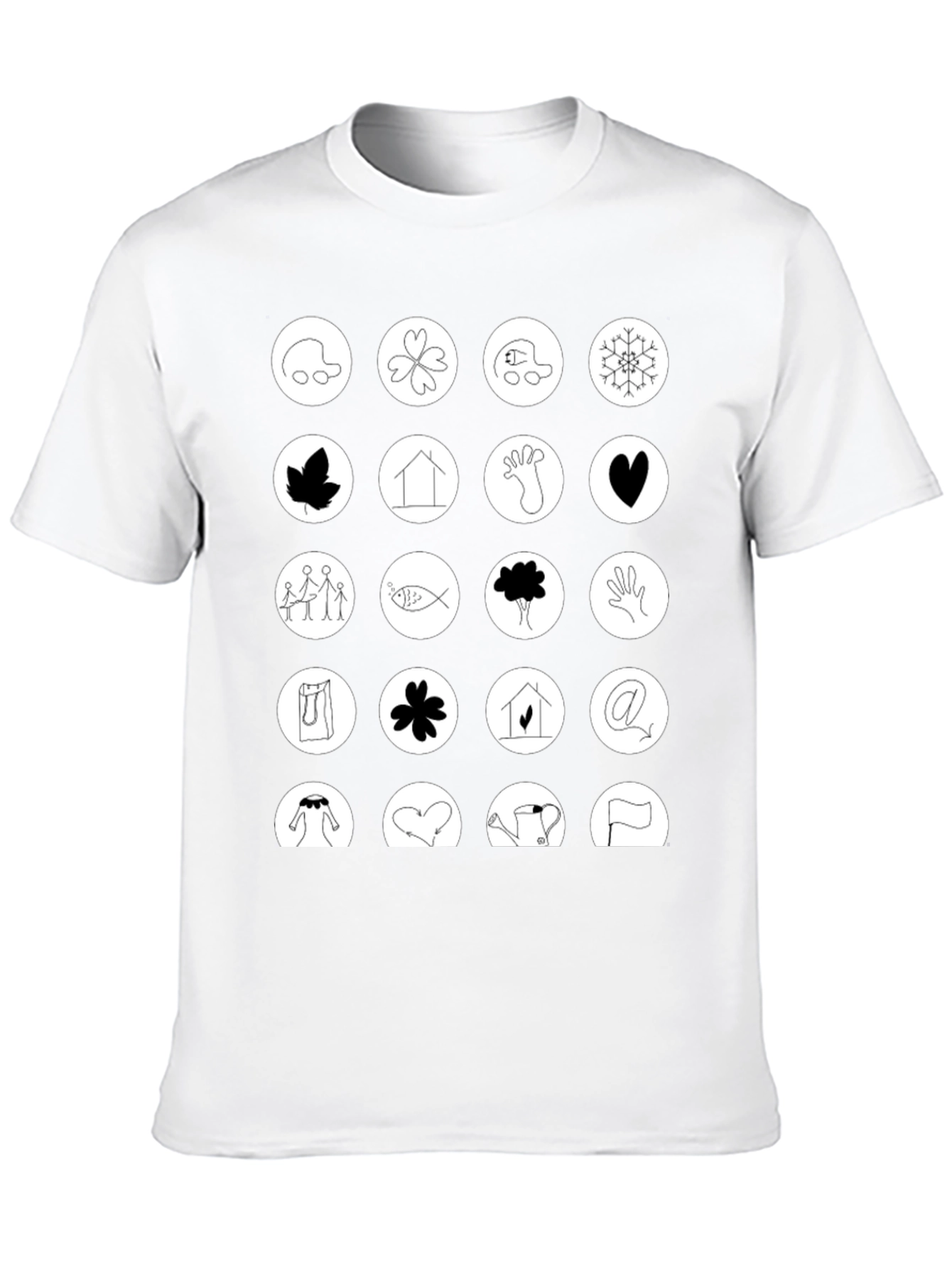 Black Symbol Art Graphic T-Shirt: Unique Icon Design view 10