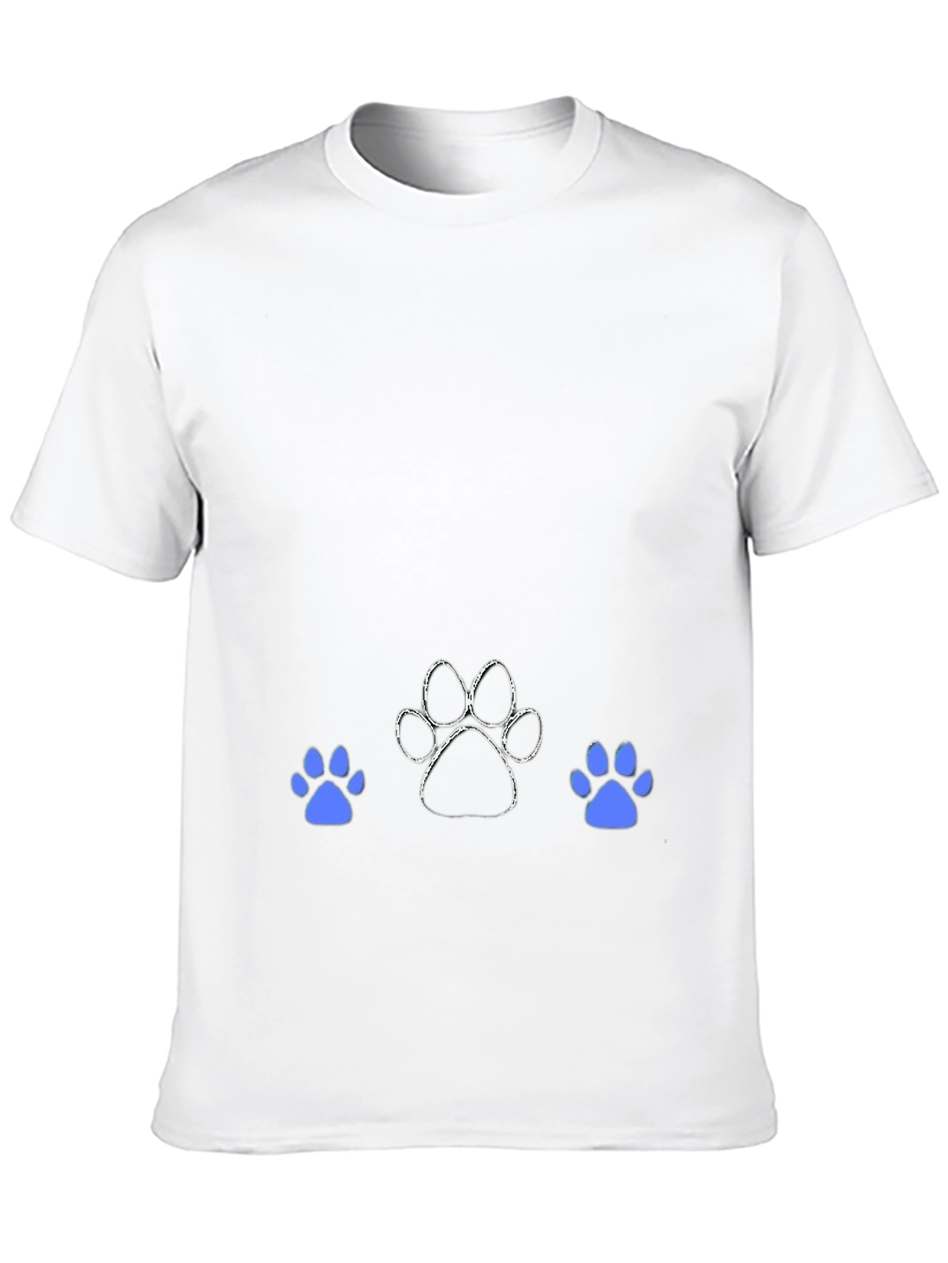 Black Dog Paw Print Graphic T-Shirt view 10