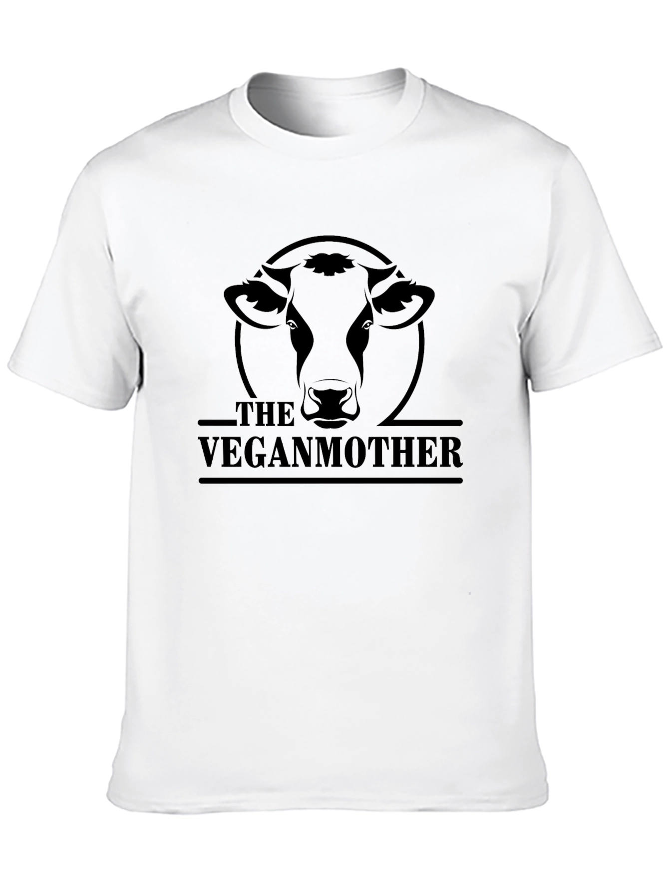 Black The Vegan Mother Graphic Tee - Black Cotton T-Shirt view 10