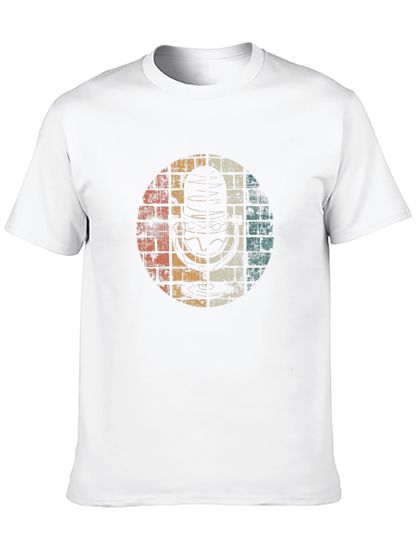 Black Retro Microphone Graphic Tee - Vintage Style view 10