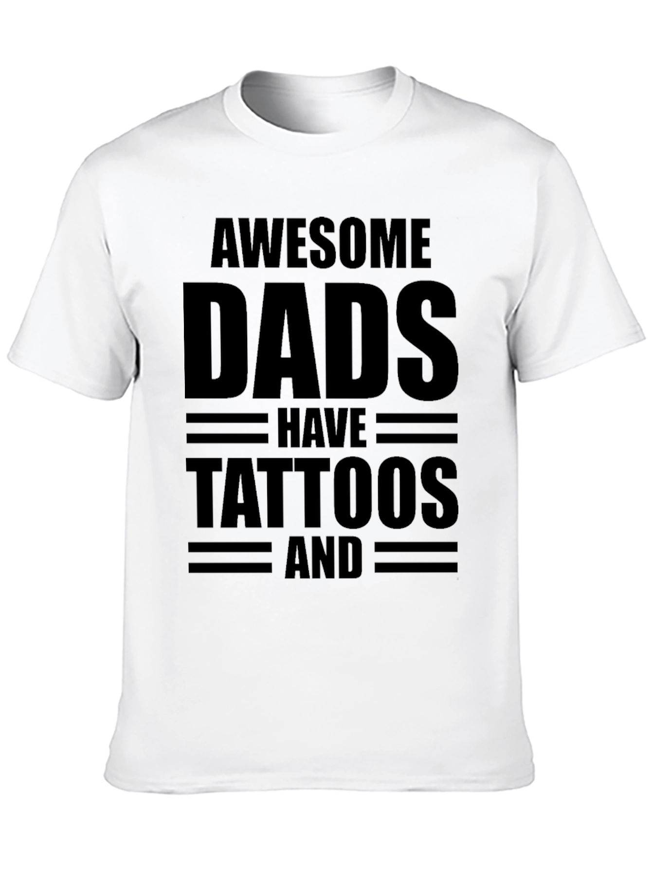Black Awesome Dads Have Tattoos T-Shirt view 10