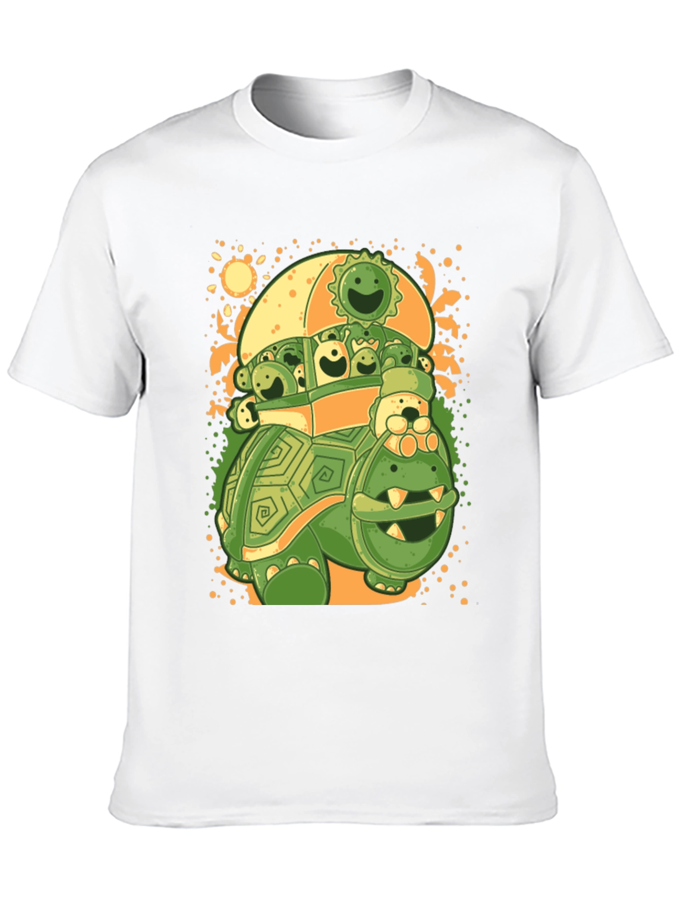 Black Turtle with Friends Graphic T-Shirt view 10