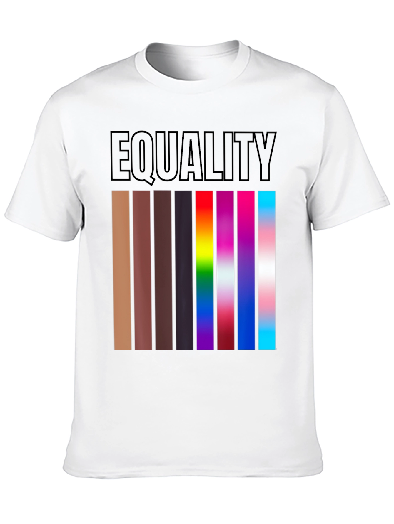 Black Equality T-Shirt Diverse Skin Tones & LGBTQ+ Pride view 10