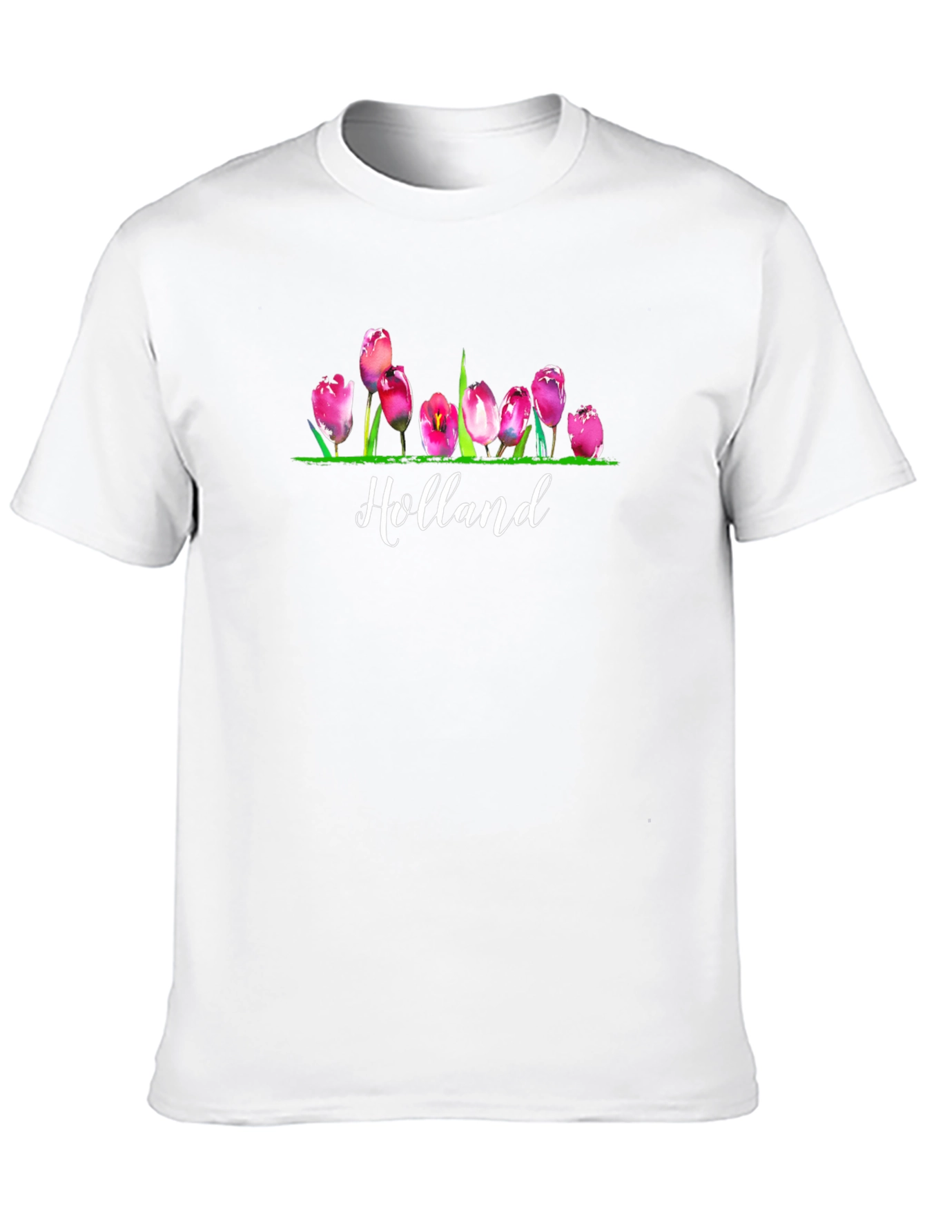 Black Holland Tulips Graphic T-Shirt view 10