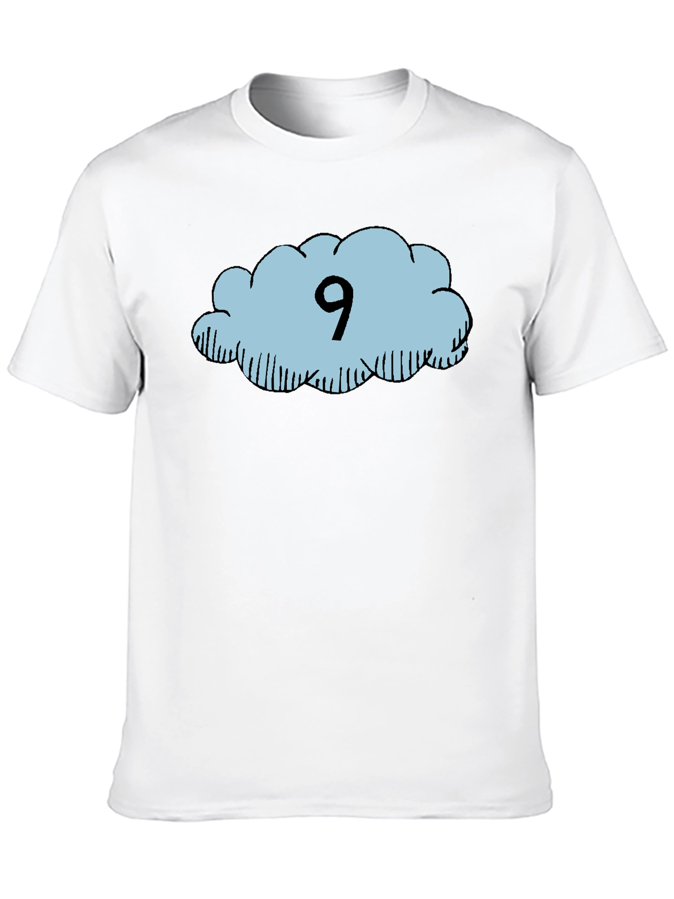 Black Cloud Nine T-Shirt - Black Cotton Tee view 10