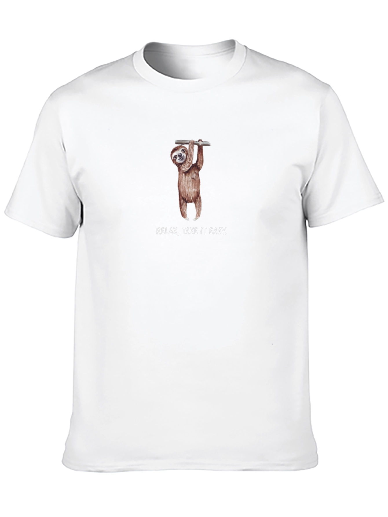 Black Relax Sloth Graphic Tee - Black Casual Shirt view 10