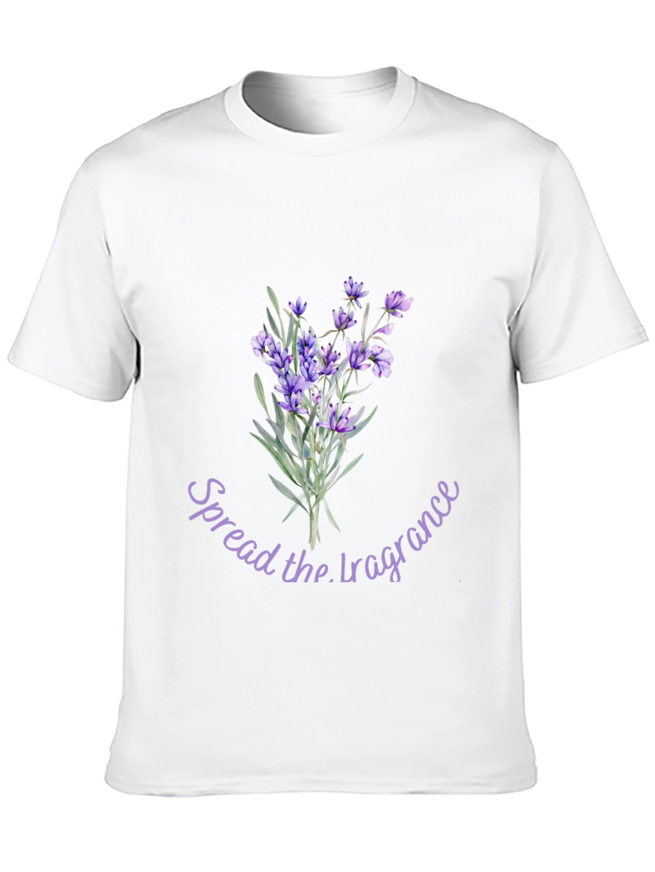 Black Floral Lavender 'Spread the Fragrance' Graphic T-Shirt view 10