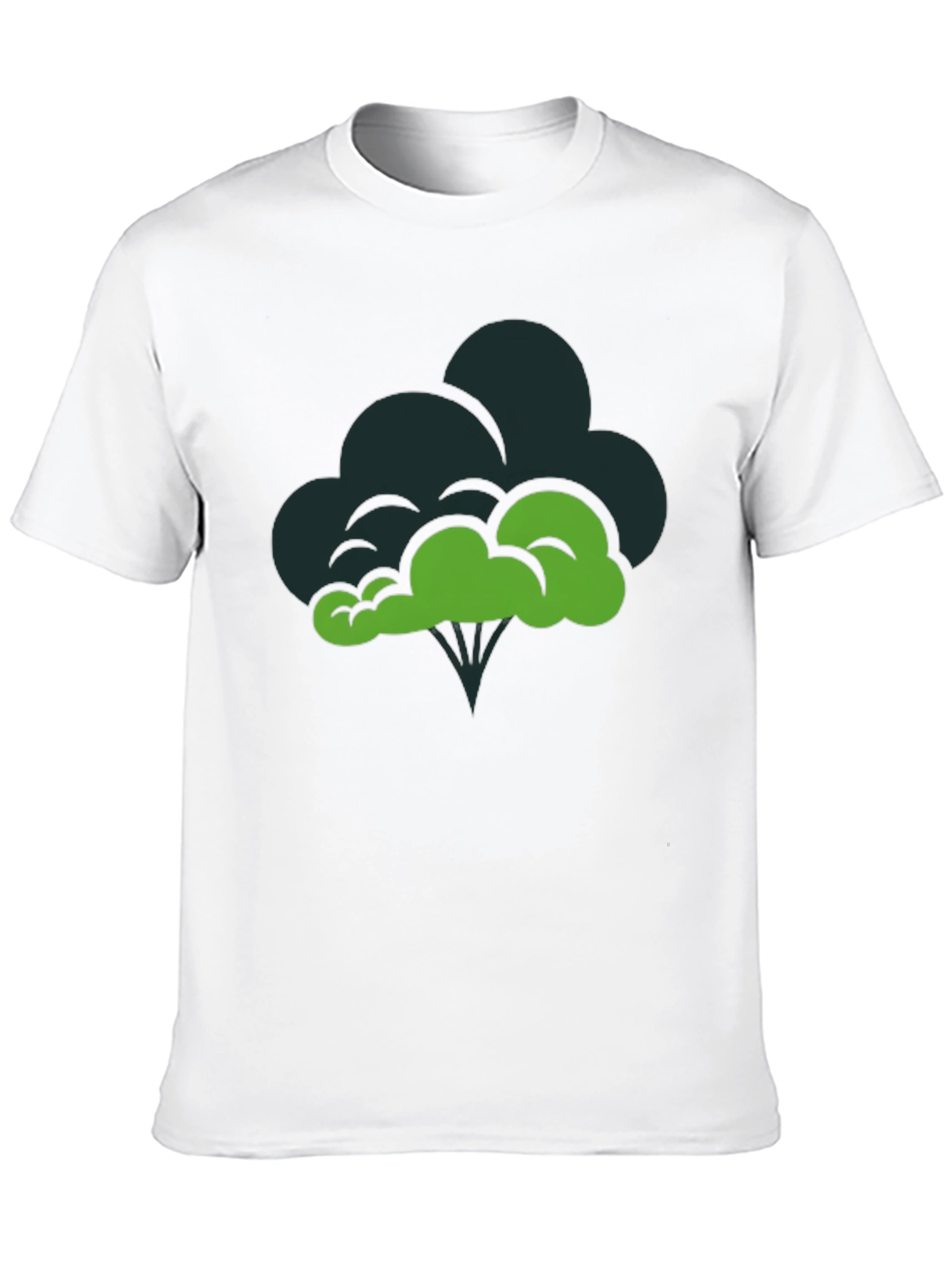 Black Broccoli Graphic Tee - Funny Veggie T-Shirt view 10