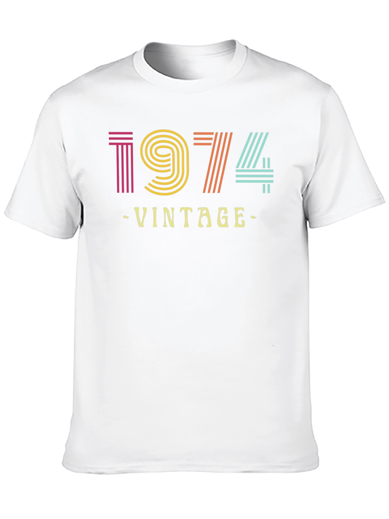 Black Vintage 1974 Graphic Tee - Retro Birthday Shirt view 10