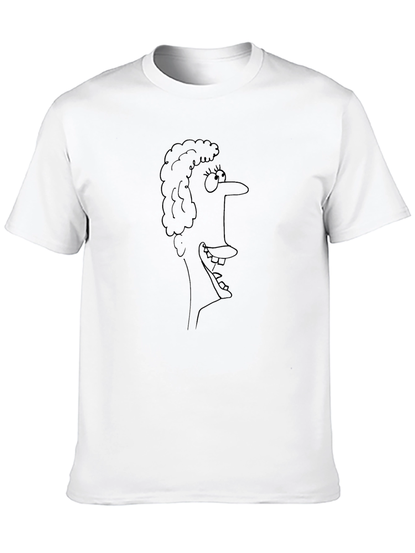 Black Cartoon Face Black T-Shirt view 10