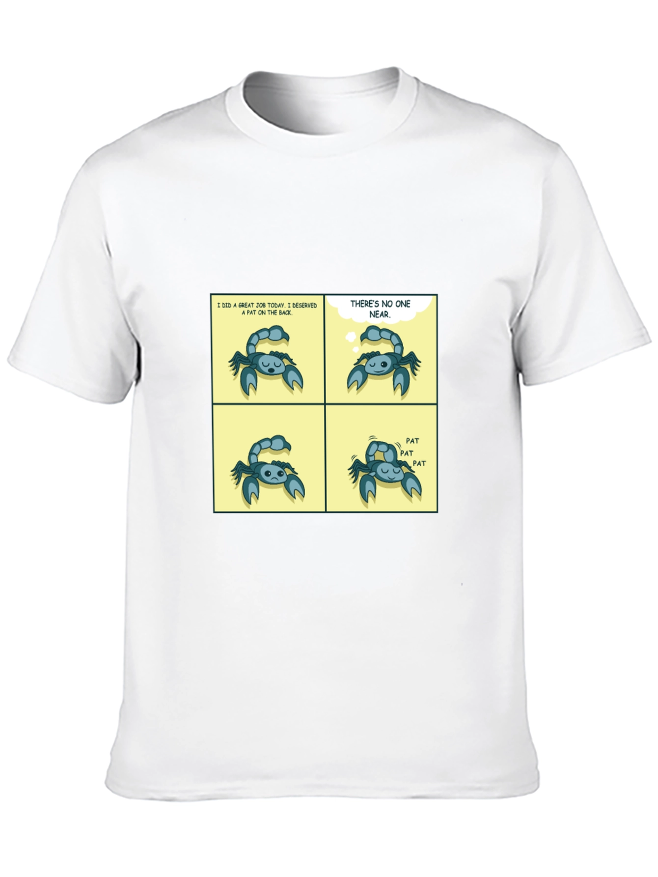 Black Funny Pat On The Back Comic Black T-Shirt view 10