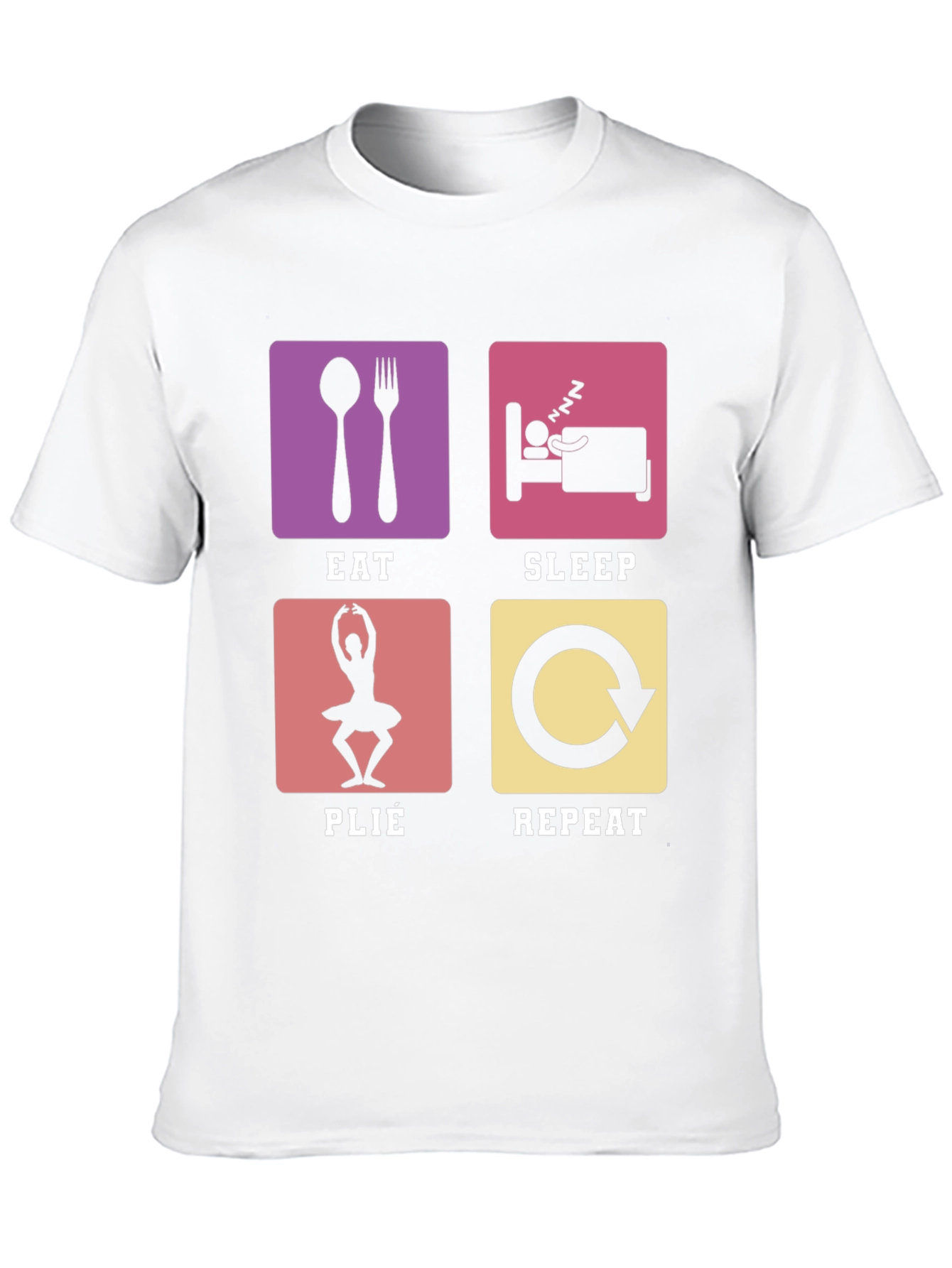 Black Eat Sleep Plie Repeat T-Shirt - Ballet Dancer Gift view 10