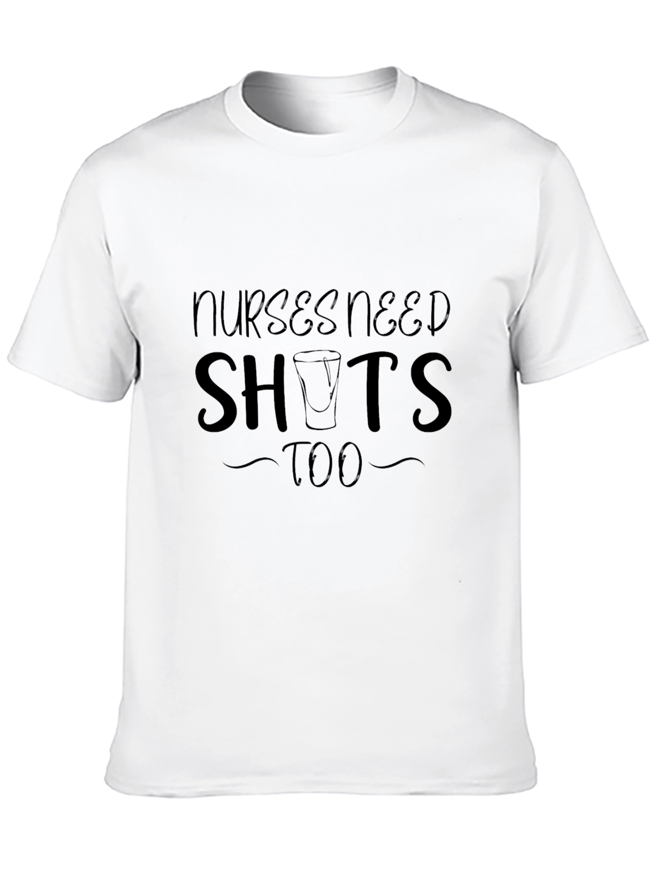 Black Nurses Need Shots Too Black Graphic T-Shirt view 10