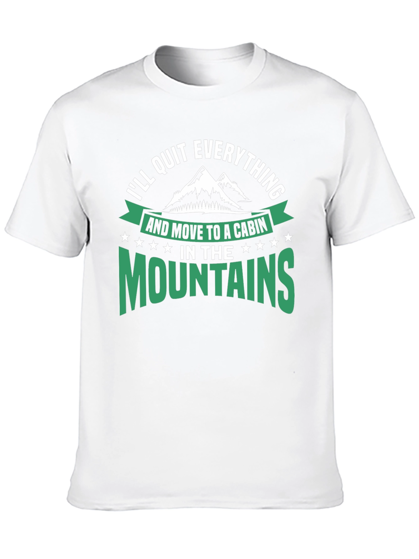 Black Cabin in the Mountains Graphic T-Shirt view 10