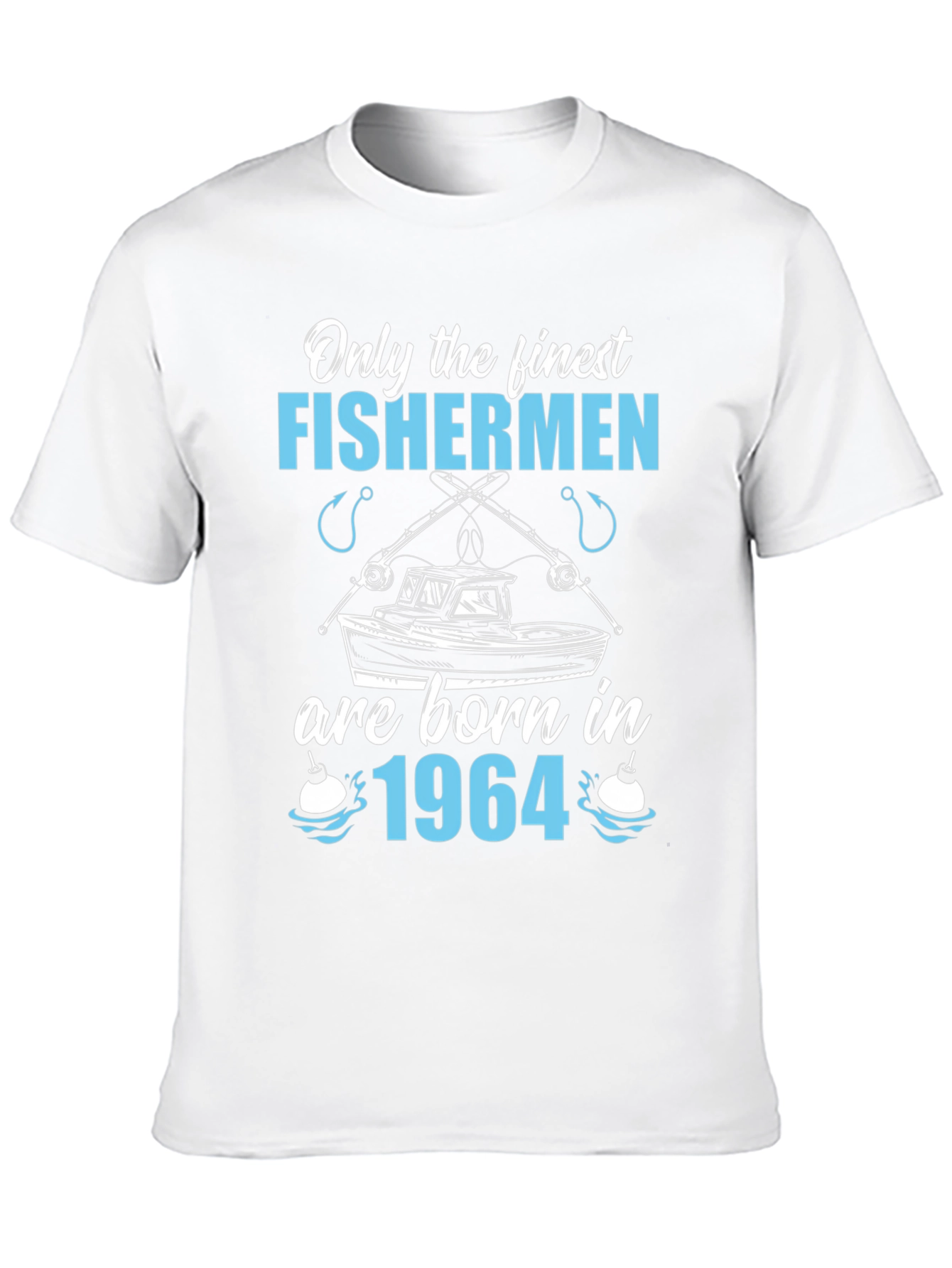 Black Finest Fishermen Born in 1964 T-Shirt view 10