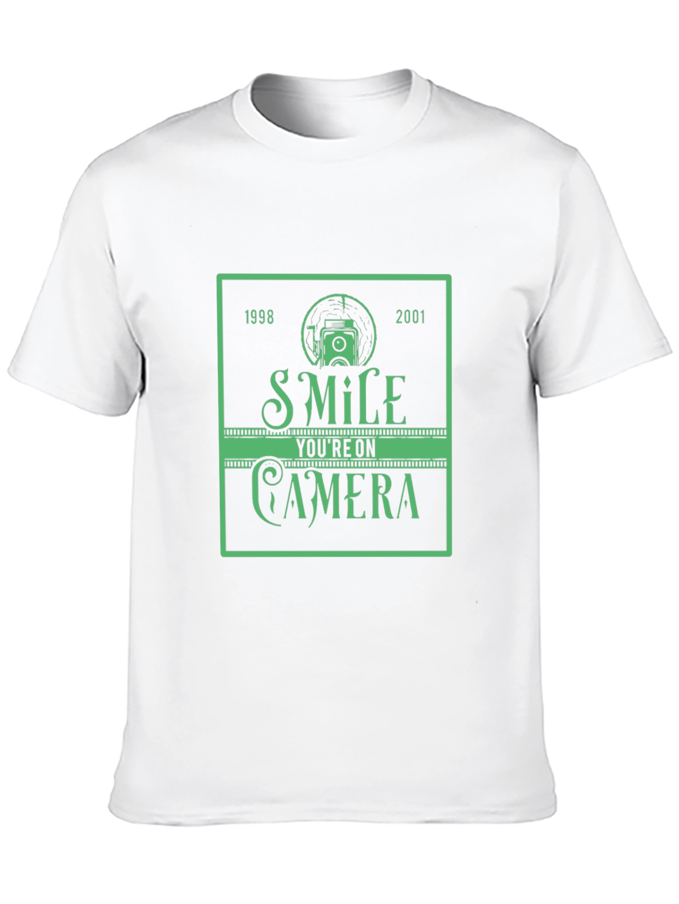 Black Smile You're on Camera Black T-Shirt view 10