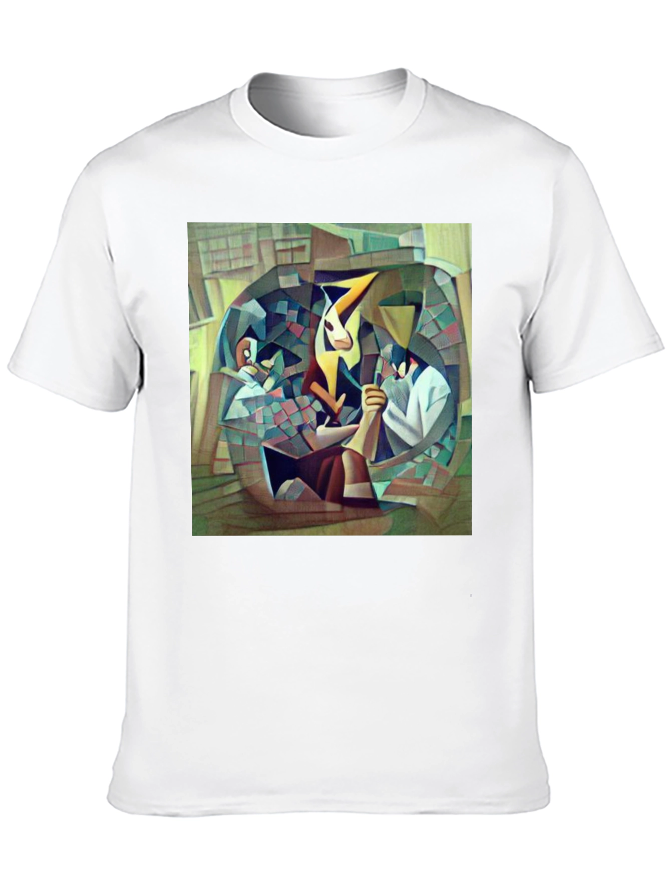 Black Abstract Art Graphic T-Shirt, Unique Design view 10