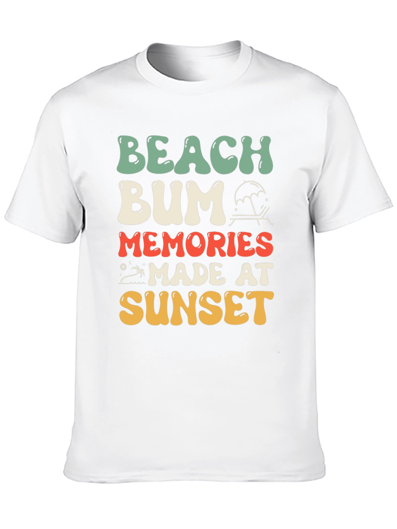 Black Beach Bum Sunset Memories T-Shirt view 10