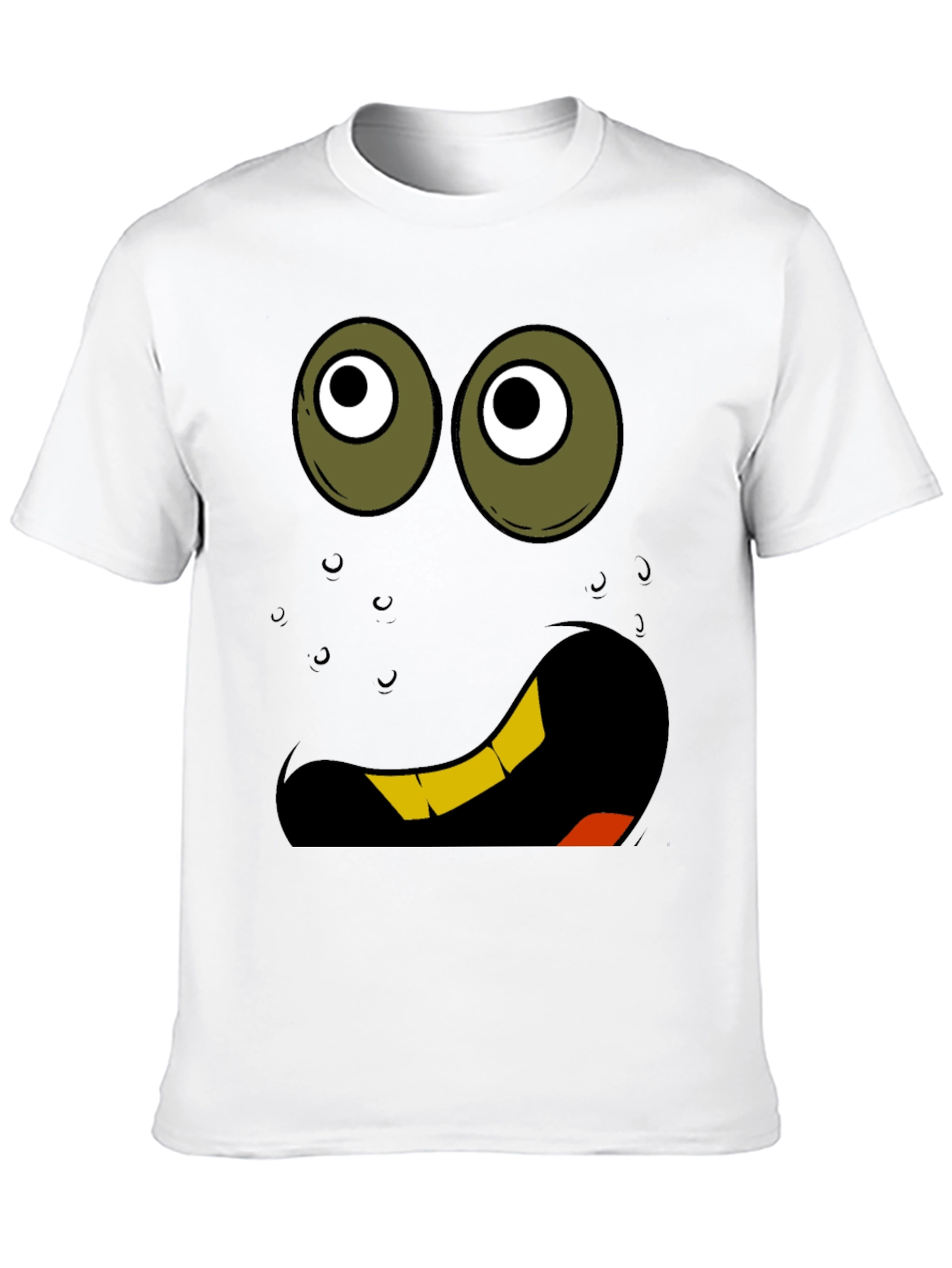 Black Funny Cartoon Face Graphic T-Shirt view 10