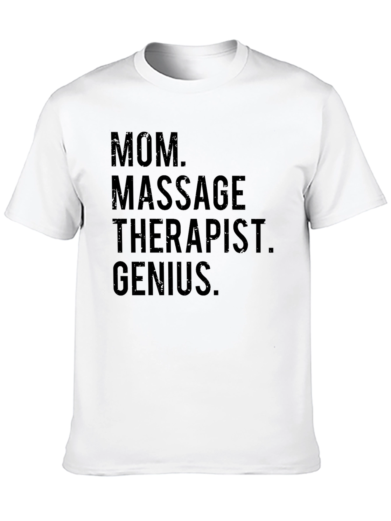 Black Mom Massage Therapist Genius Black T-Shirt view 10