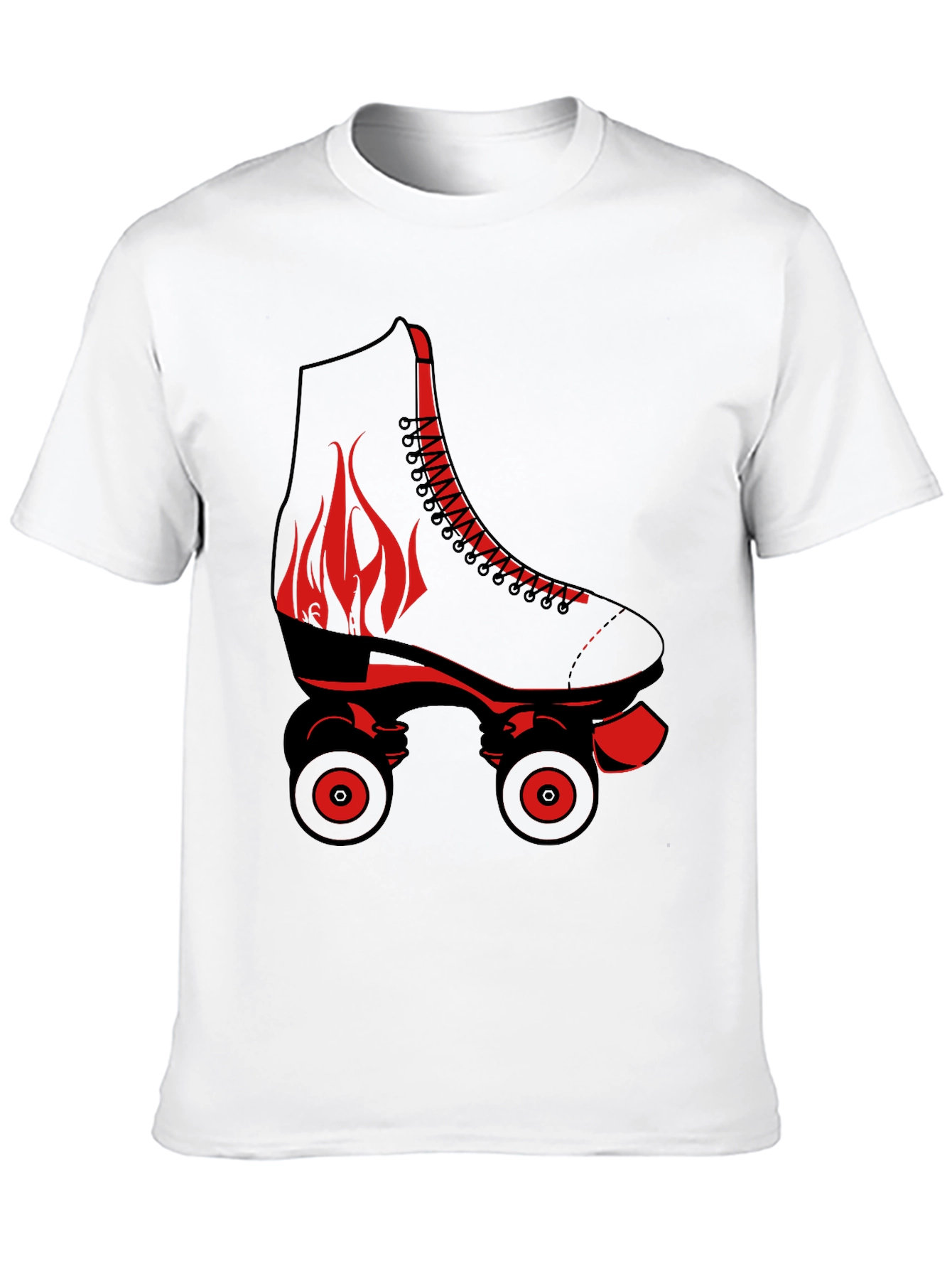 Black Retro Roller Skate Graphic Tee view 10
