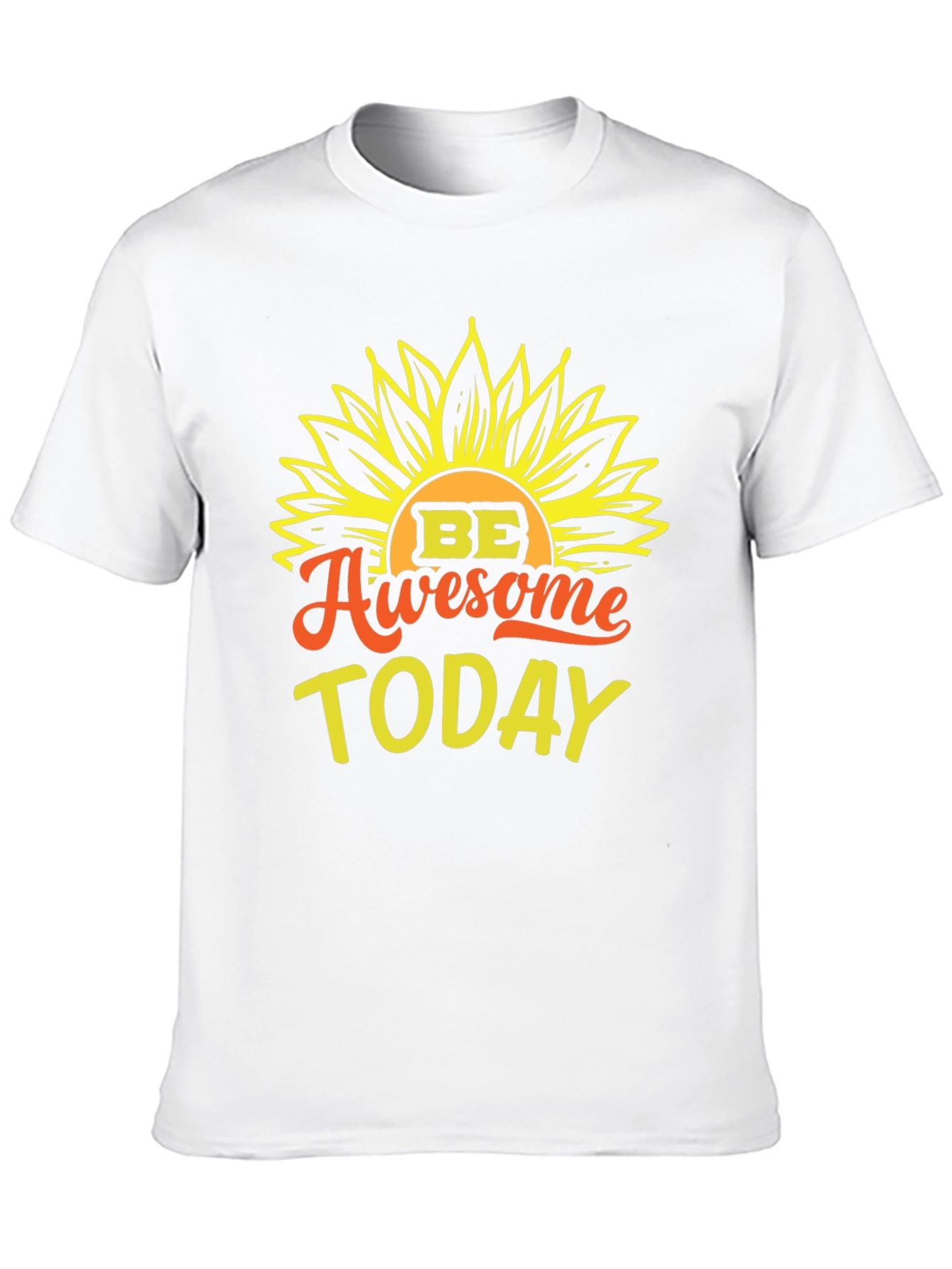 Black Be Awesome Today Sunflower Graphic Tee - Black view 10