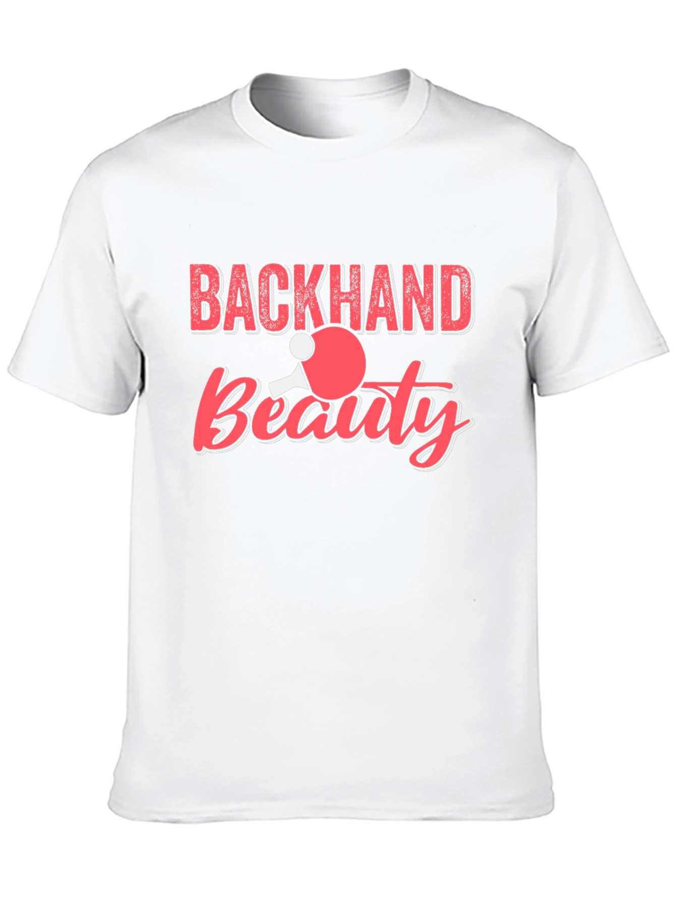 Black Backhand Beauty Table Tennis Graphic Tee view 10