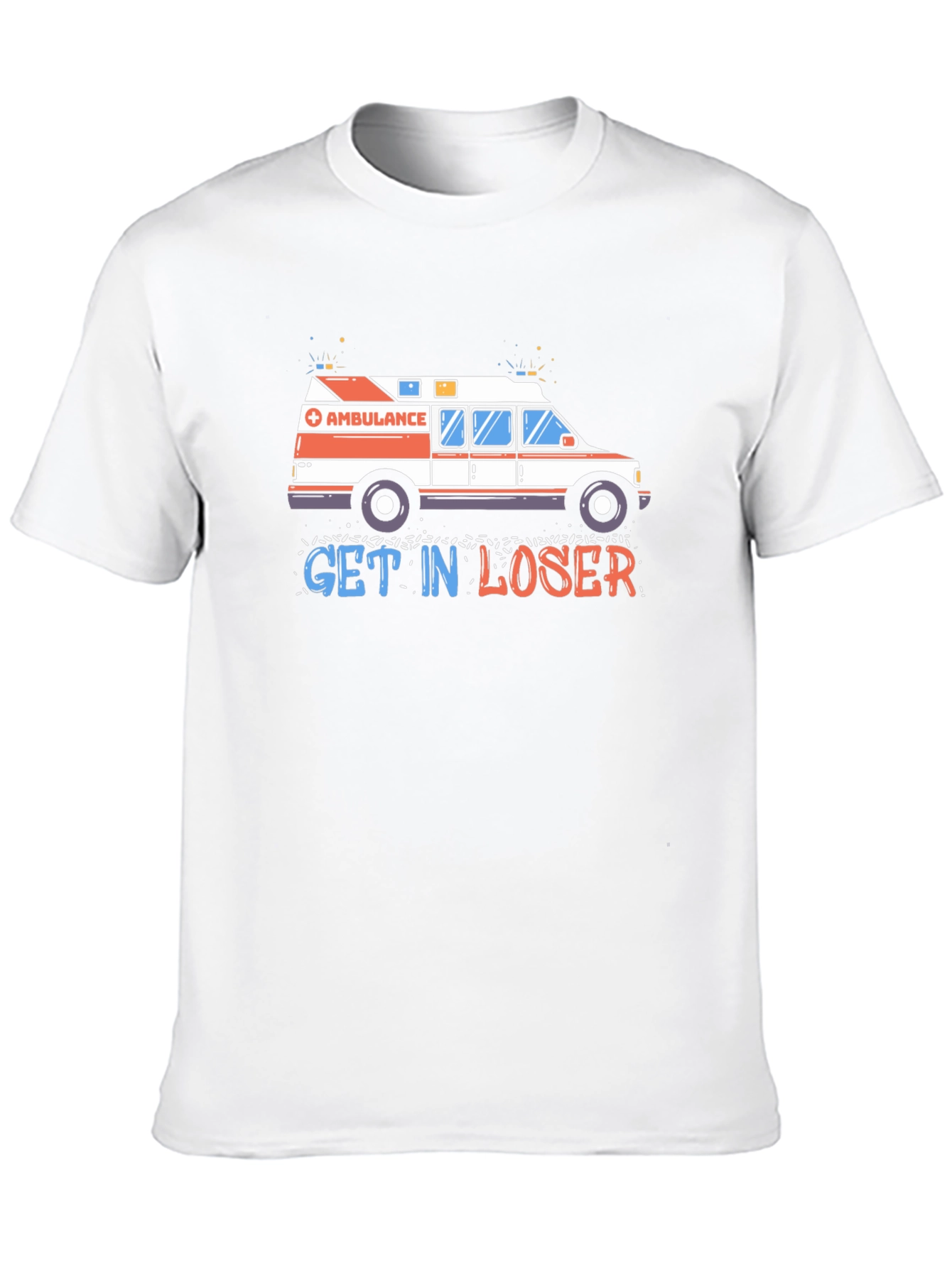 Black Get in Loser Ambulance Tee view 10
