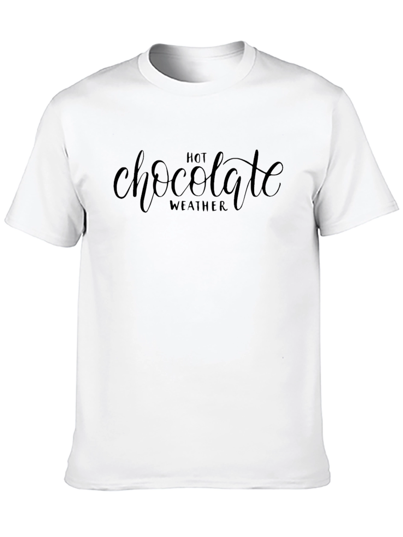 Black Hot Chocolate Weather T-Shirt - Cozy Winter Apparel view 10