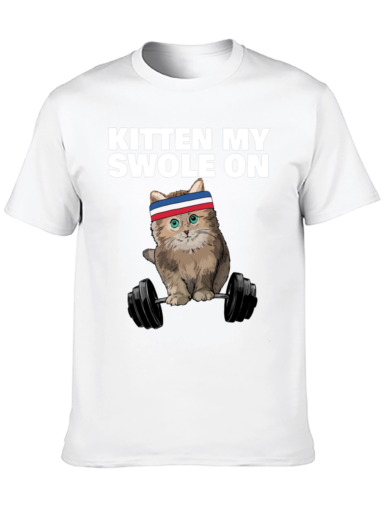 Black Kitten My Swole On T-Shirt - Weightlifting Cat view 10