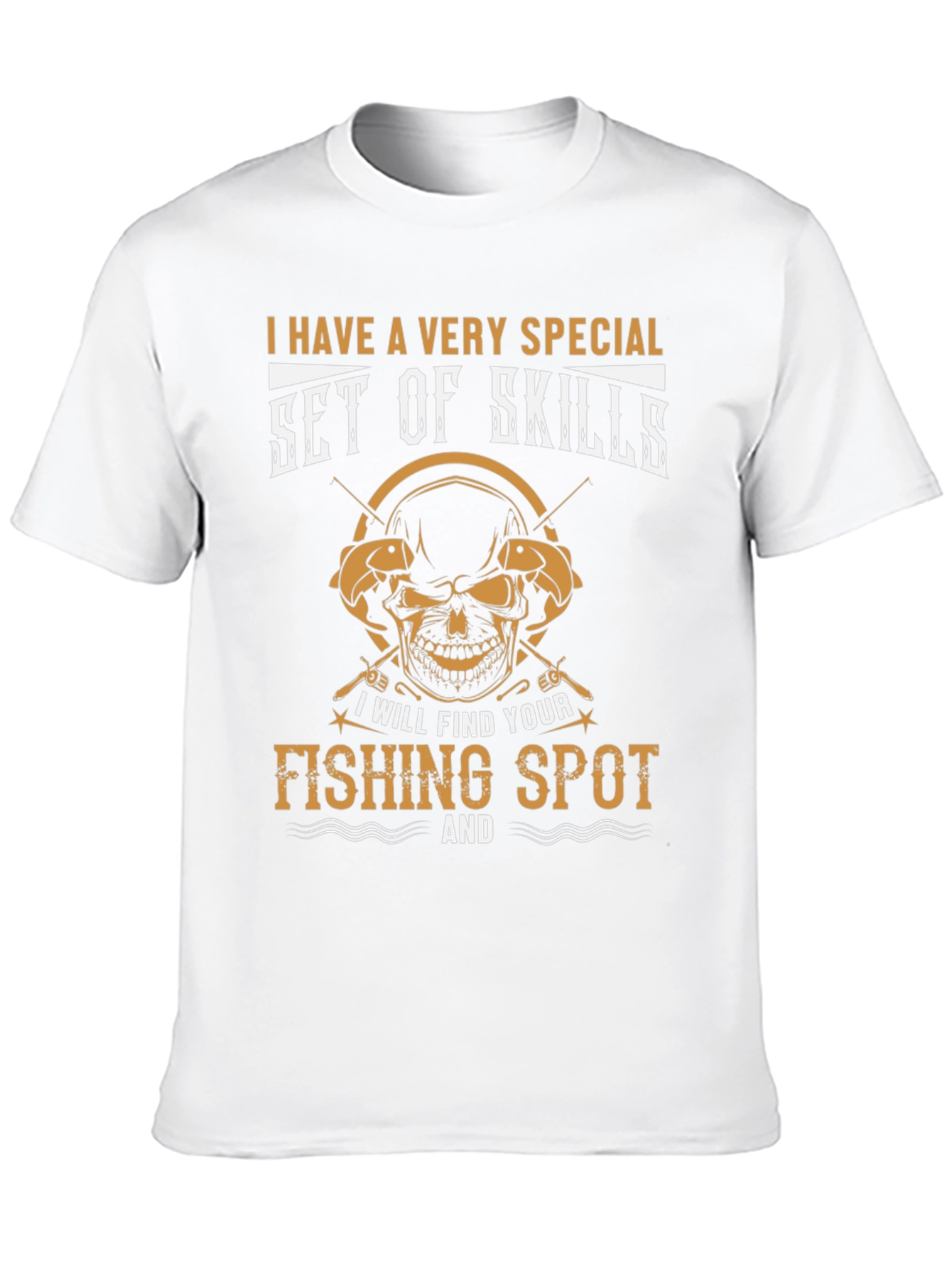 Black Funny Fishing T-Shirt - "Set of Skills" Tee view 10