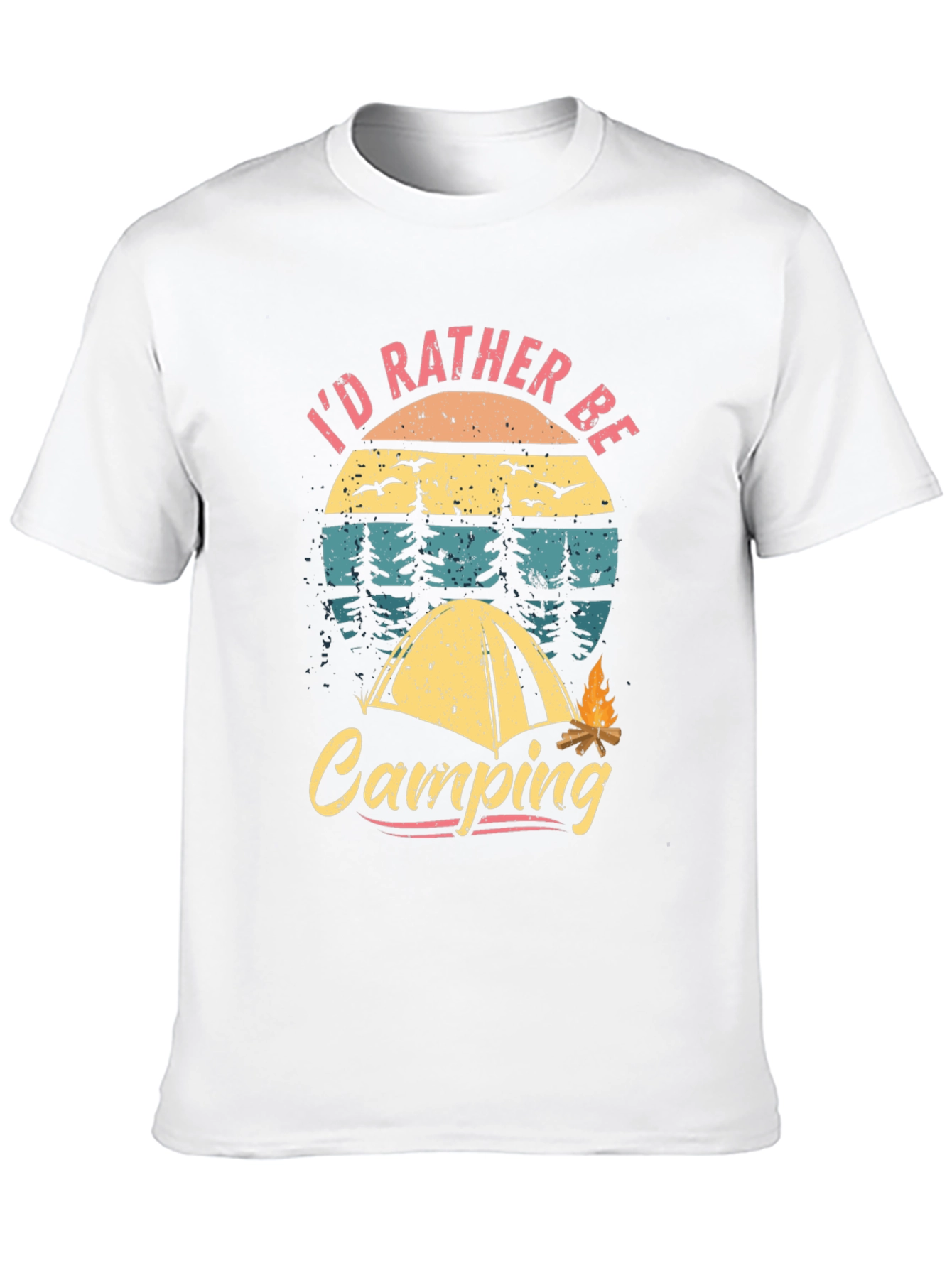 Black Camping Graphic T-Shirt - Outdoors Adventure Tee view 10