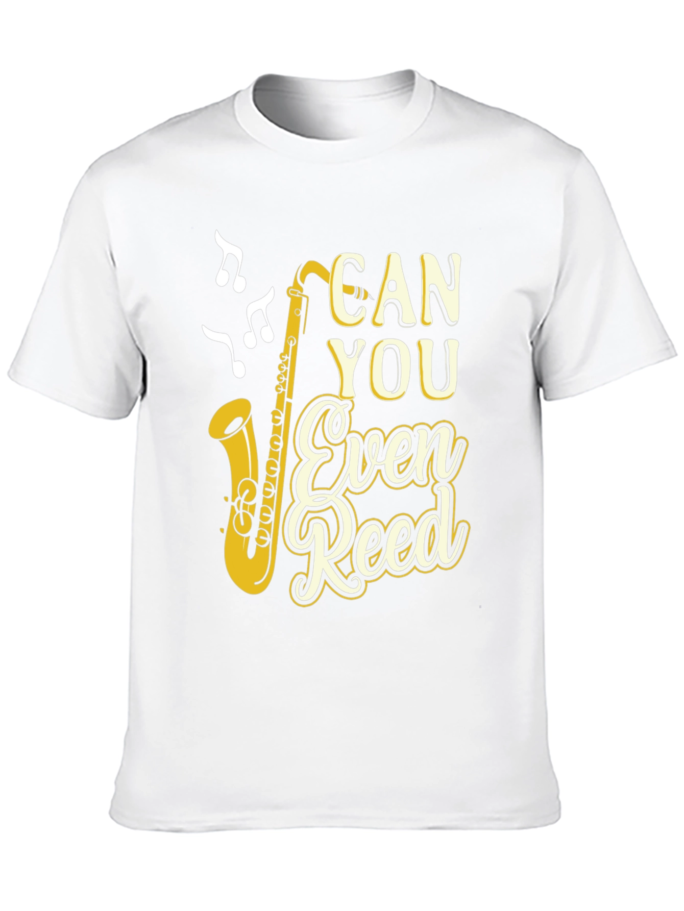 Black Can You Even Reed? Saxophone Music T-Shirt view 10