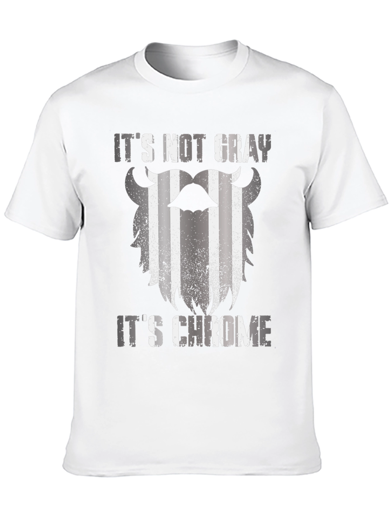 Black It's Not Gray It's Chrome Graphic T-Shirt view 10