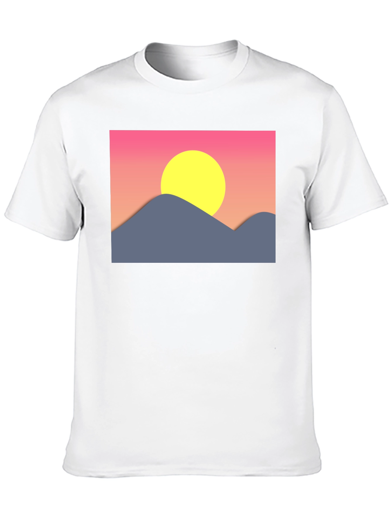 Black Sunset Mountain Graphic Tee - Black Cotton Blend view 10
