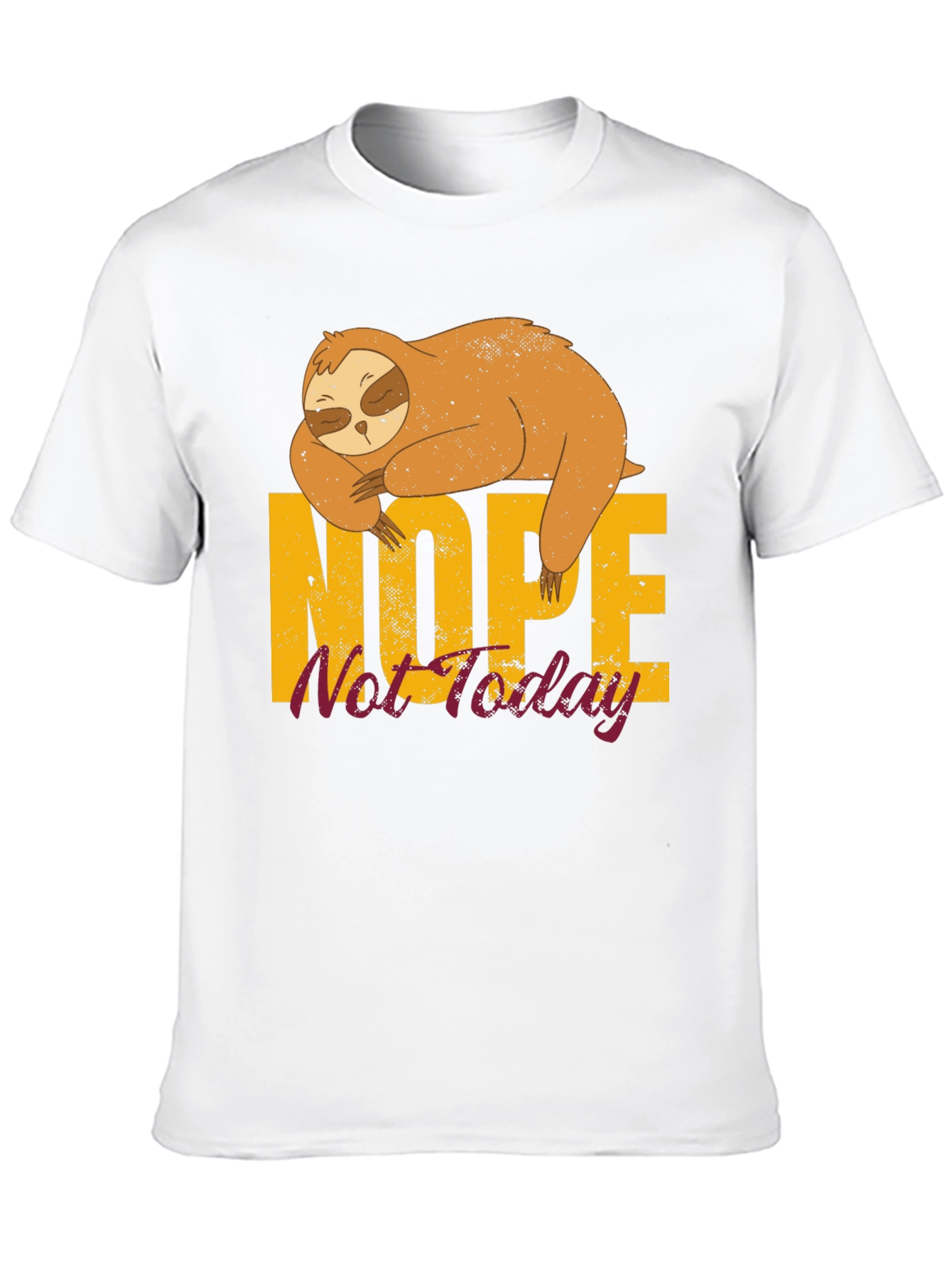 Black Nope Not Today Sloth Graphic Tee - Unisex view 10