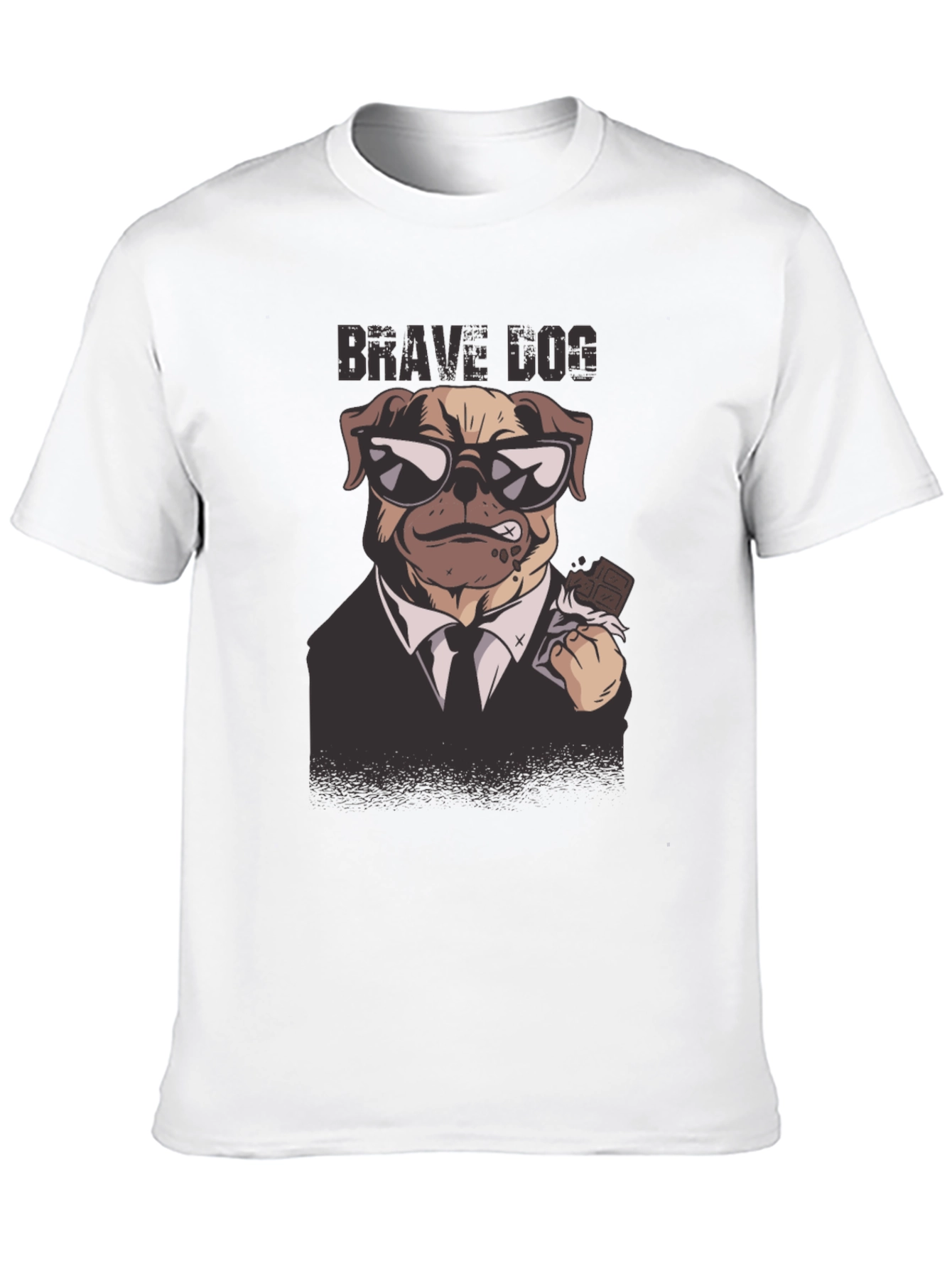 Black Brave Dog Graphic Tee - Cool Canine Design view 10